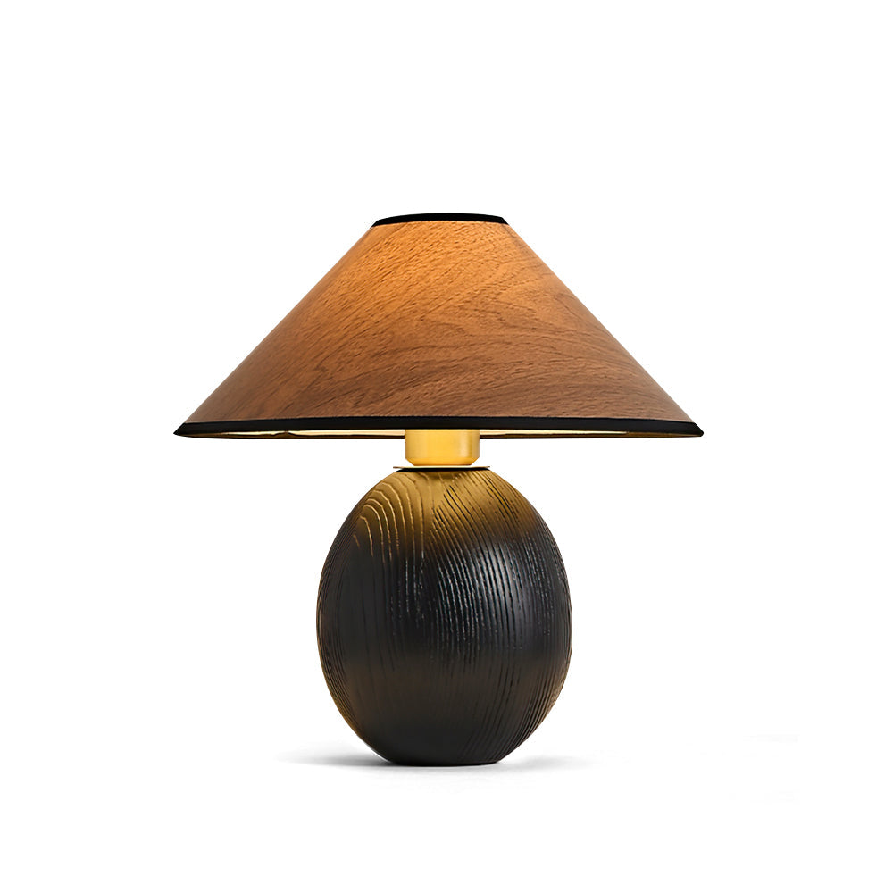 Wood Grain Paper Shade Table Lamp