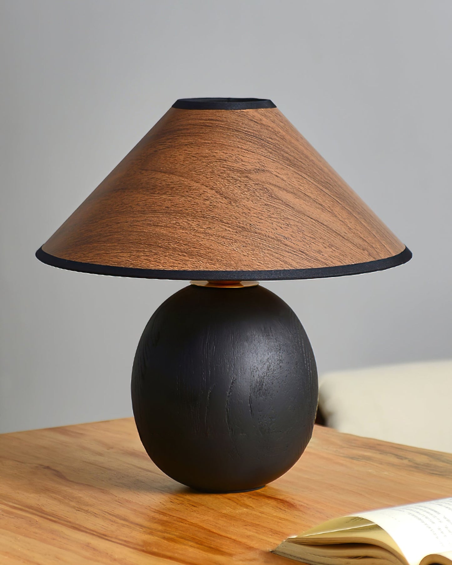 Wood Grain Paper Shade Table Lamp
