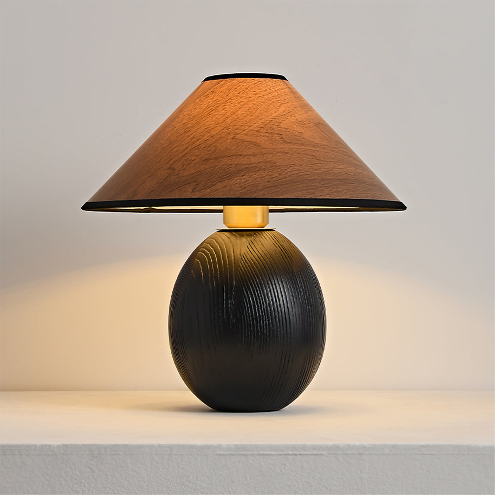 Wood Grain Paper Shade Table Lamp
