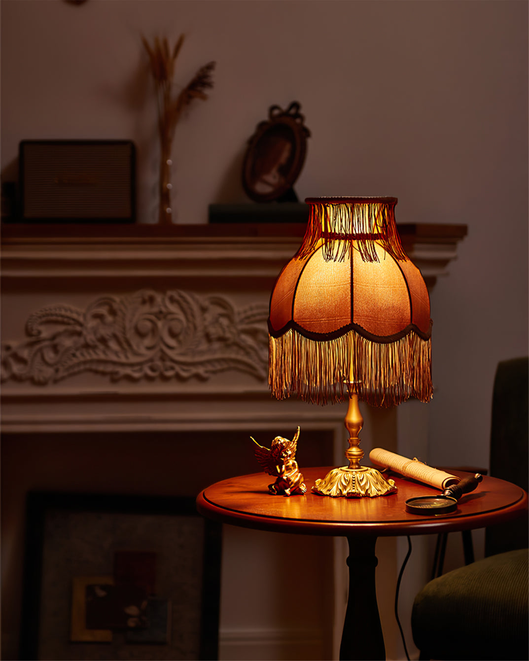 Brass Tassel Fringe Table Lamp