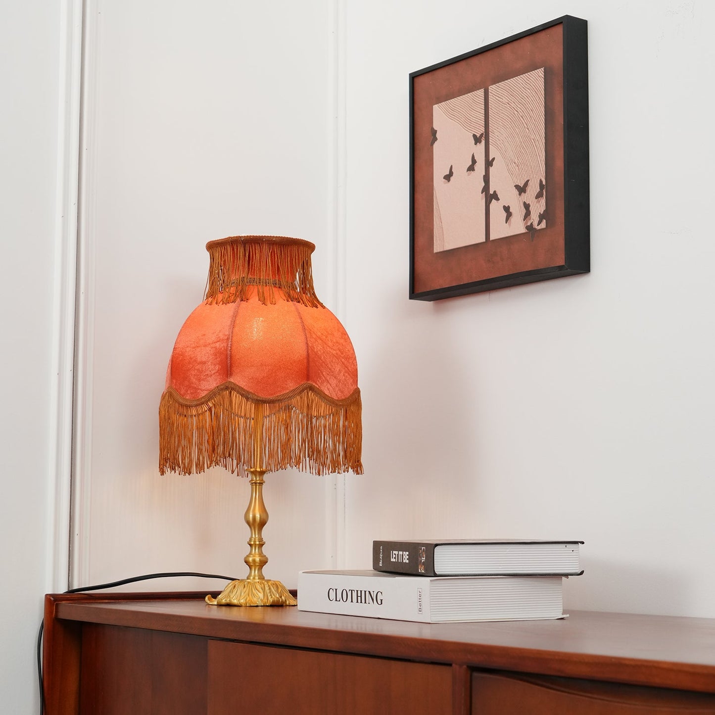 Brass Tassel Fringe Table Lamp