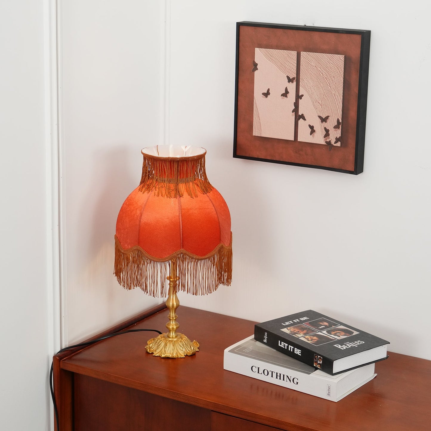 Brass Tassel Fringe Table Lamp