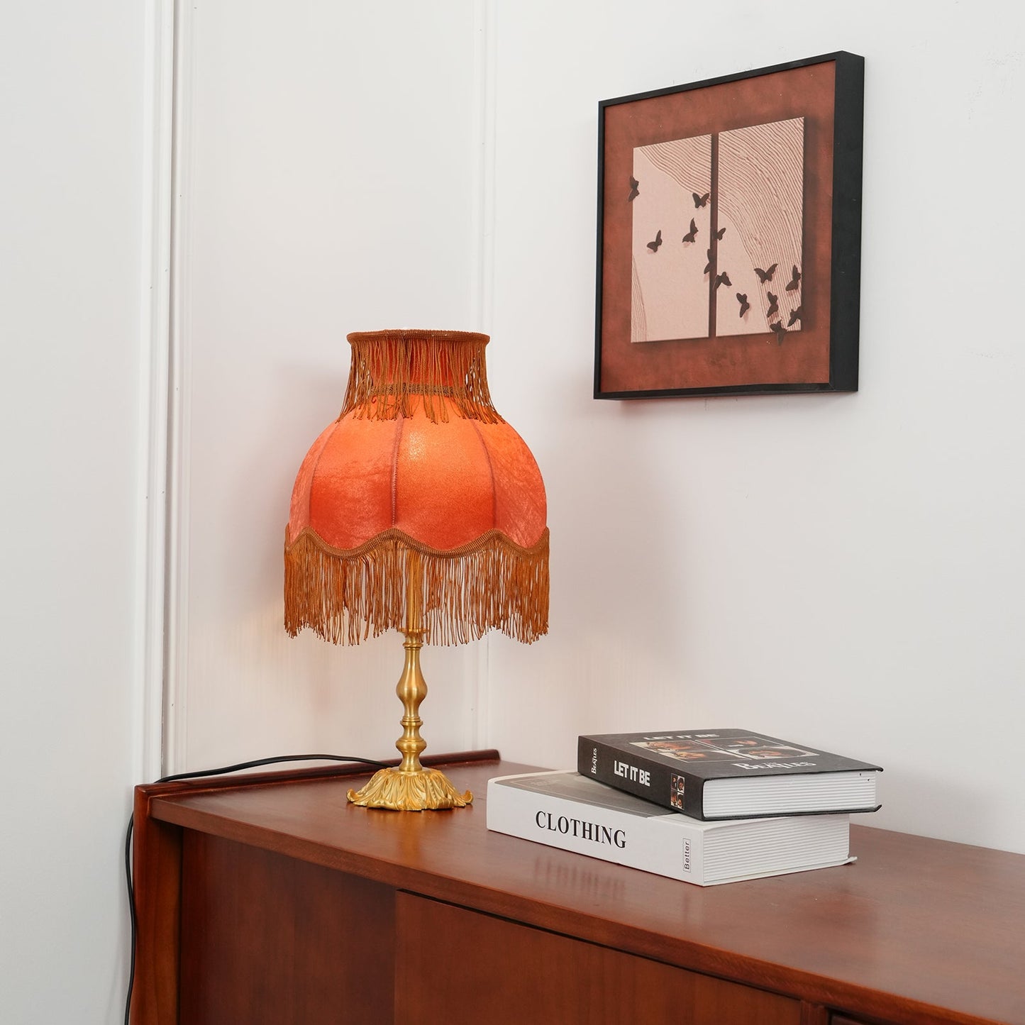 Brass Tassel Fringe Table Lamp