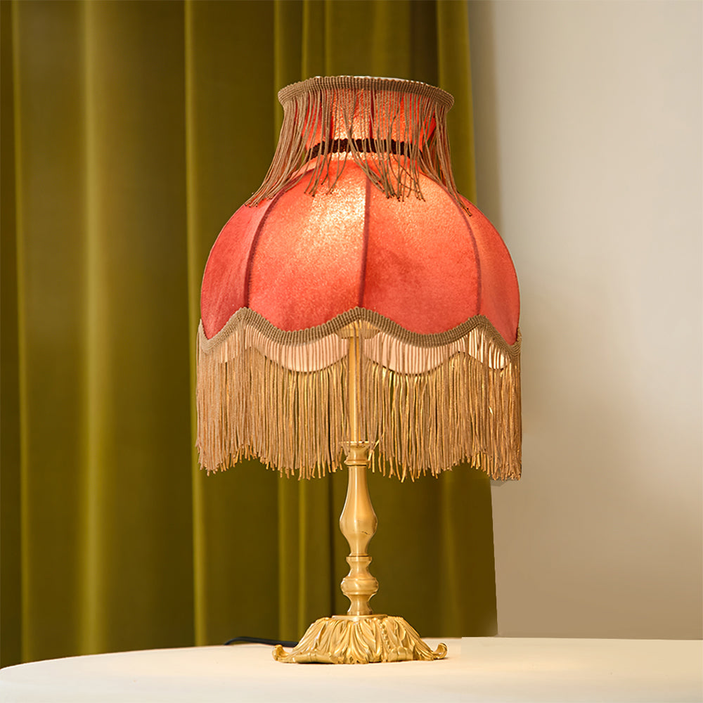Brass Tassel Fringe Table Lamp