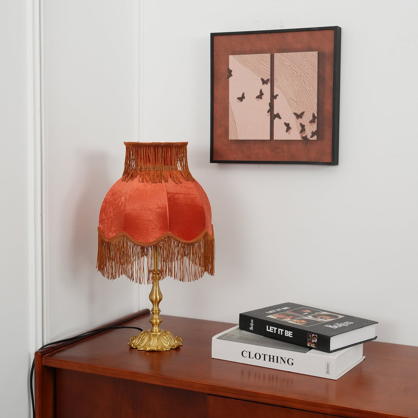 Brass Tassel Fringe Table Lamp
