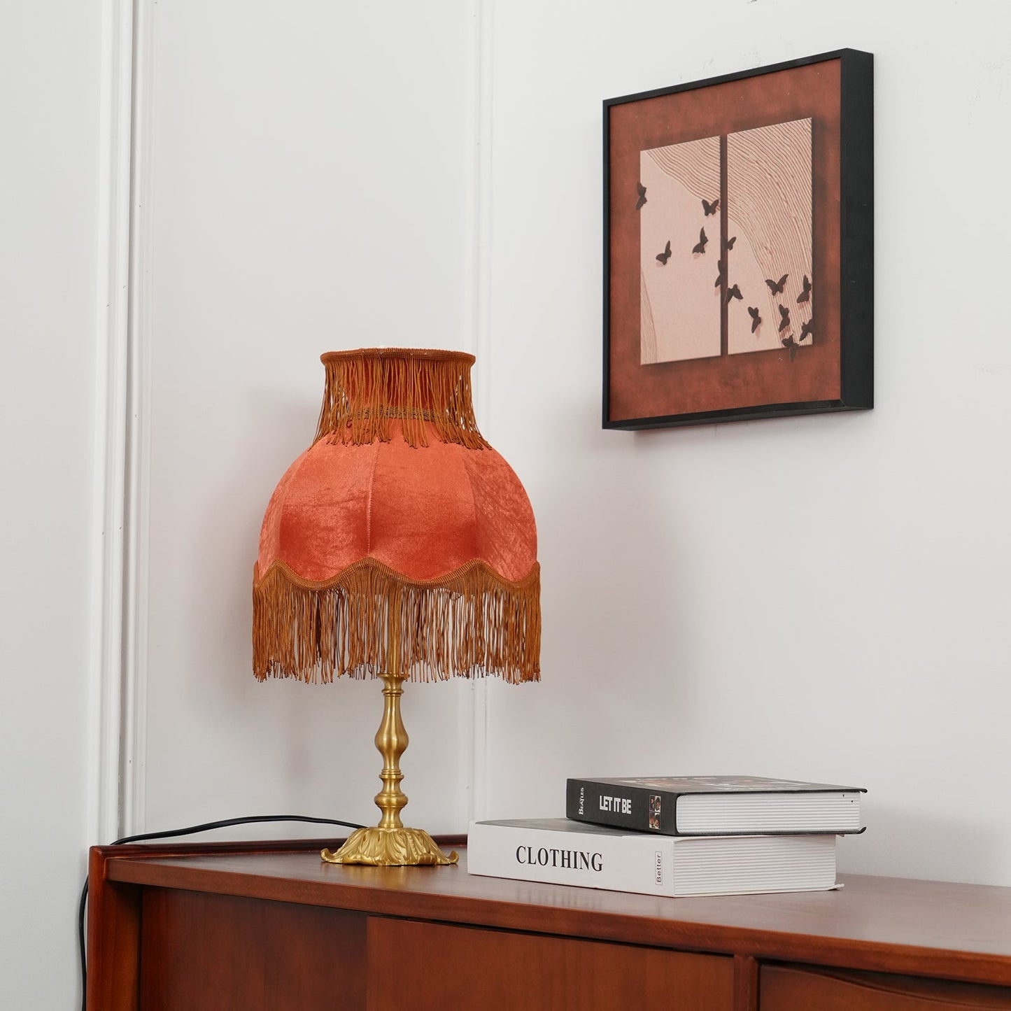 Brass Tassel Fringe Table Lamp