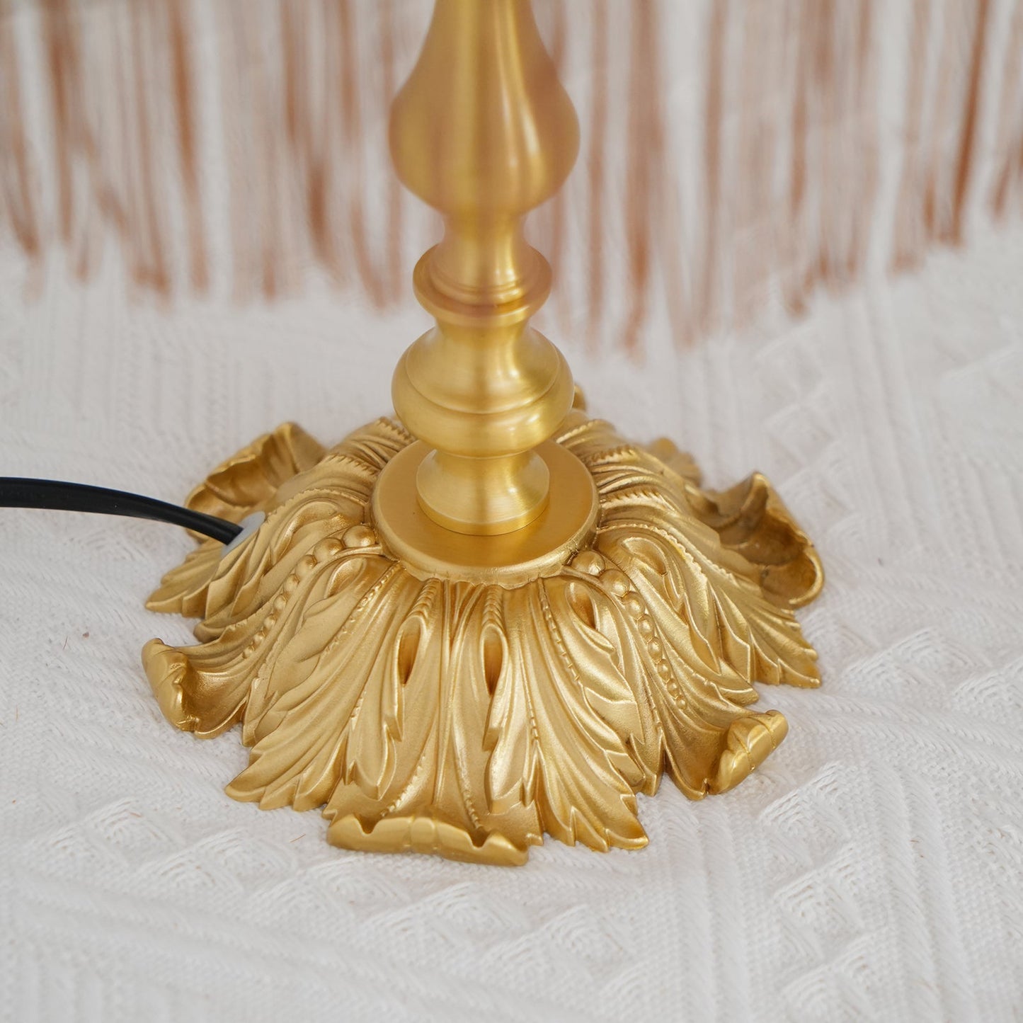 Brass Tassel Fringe Table Lamp