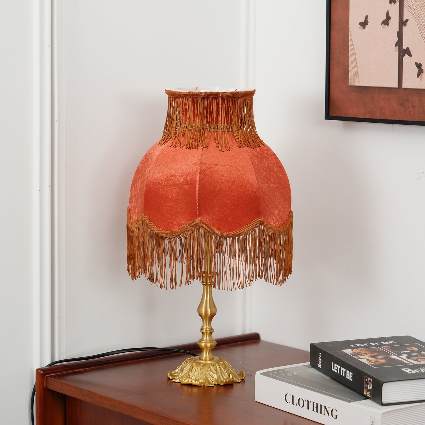 Brass Tassel Fringe Table Lamp