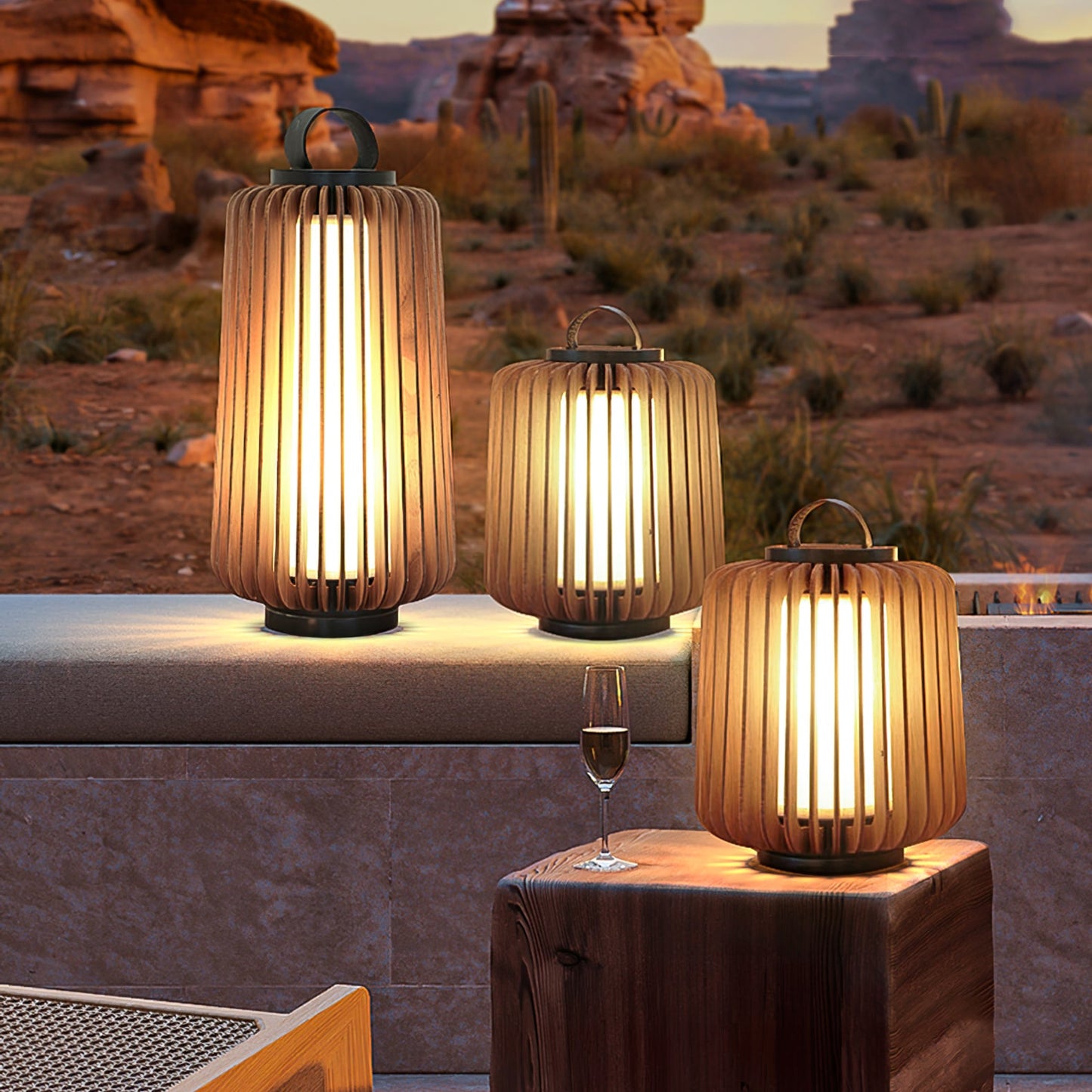 Weatherproof Column Outdoor Table Lamp