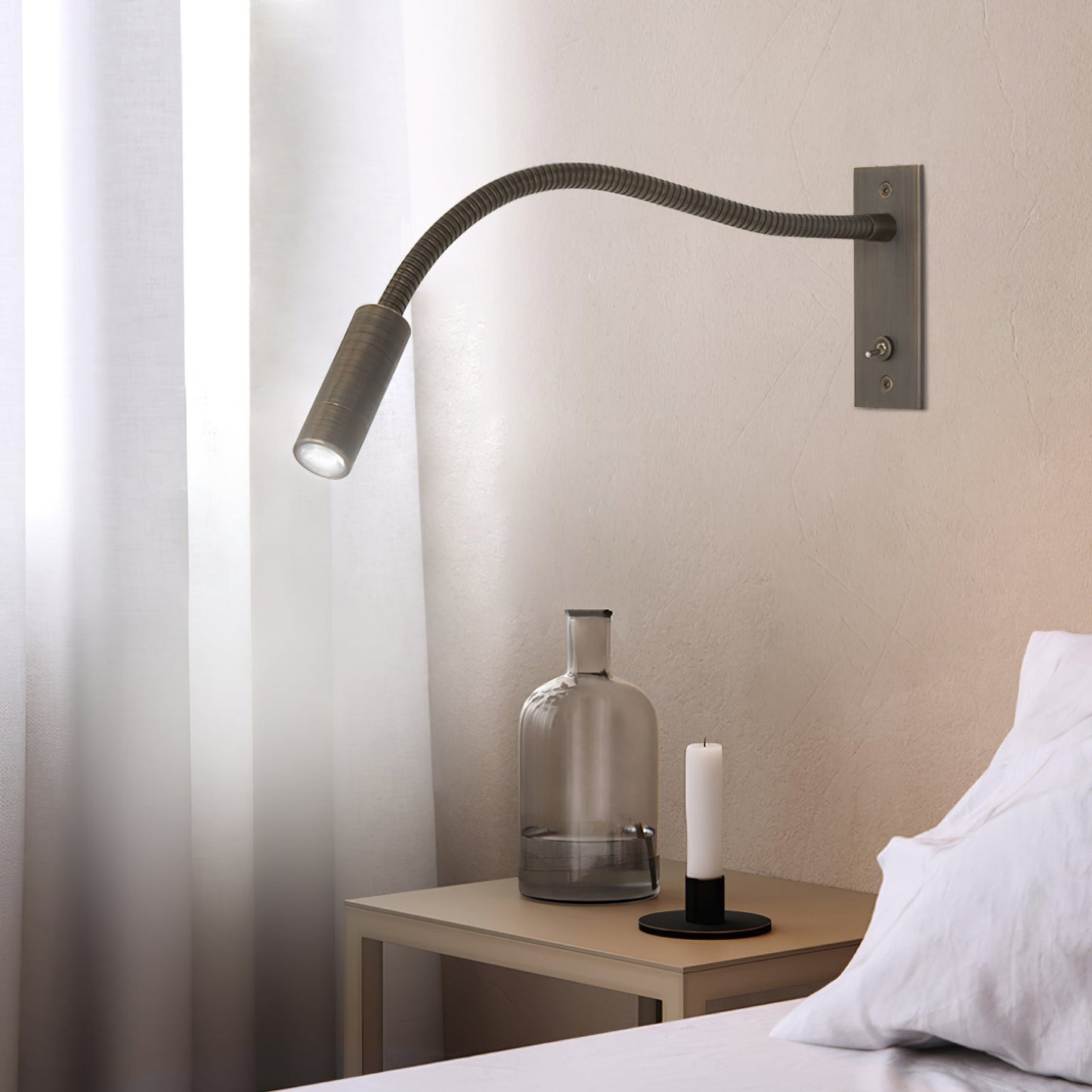 Gooseneck LED Reading Wall Sconce