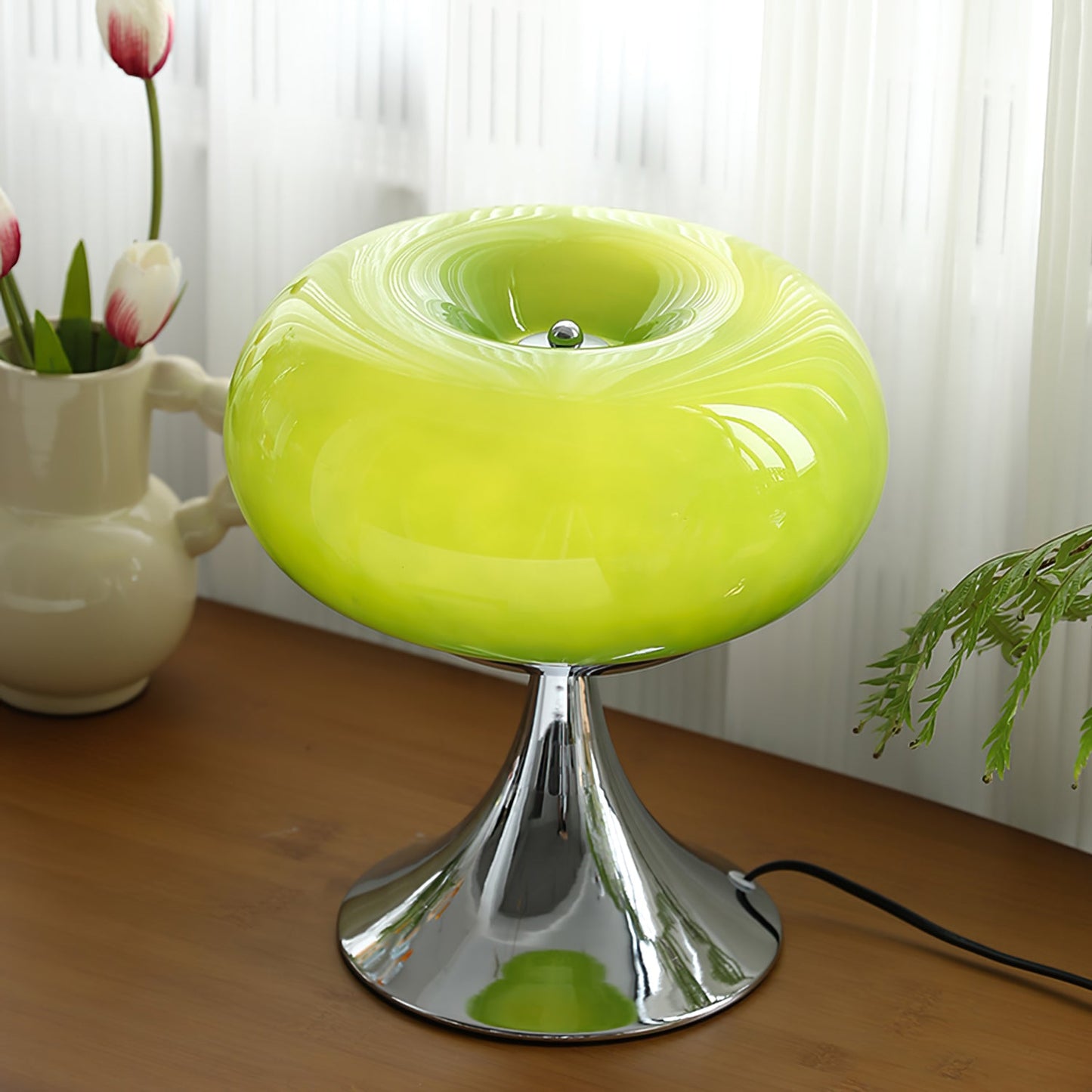Glass Disc Table Lamp