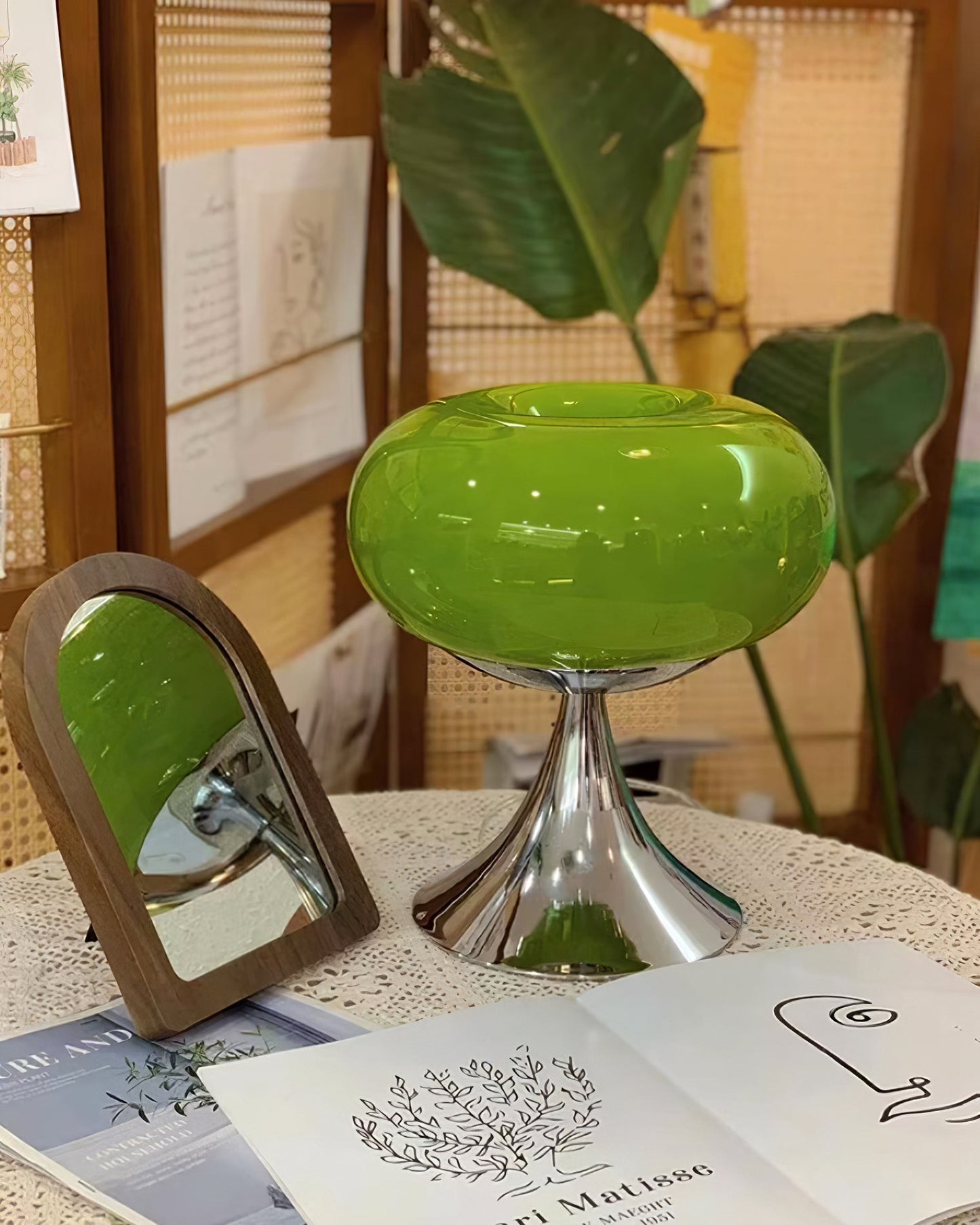 Glass Disc Table Lamp