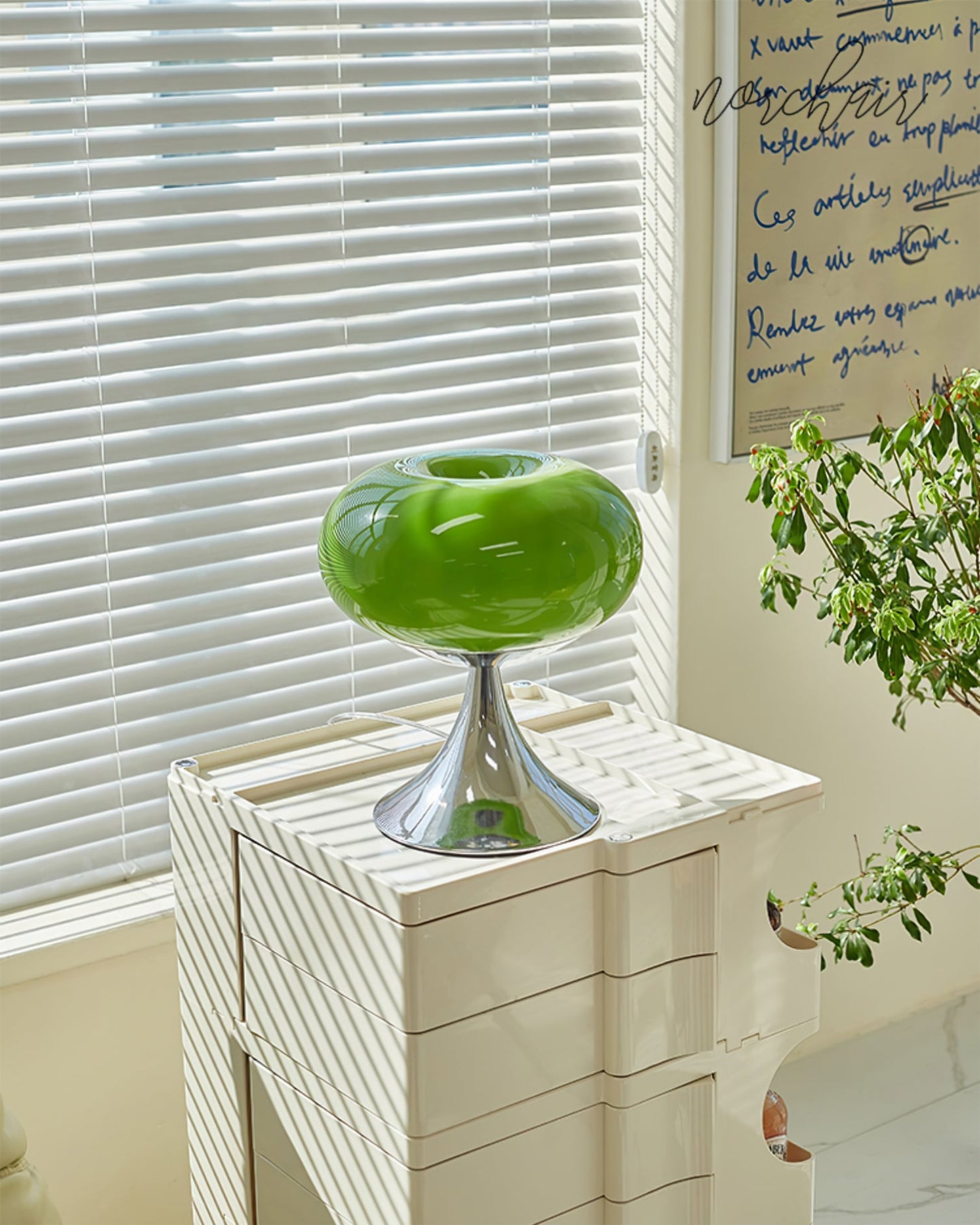 Glass Disc Table Lamp