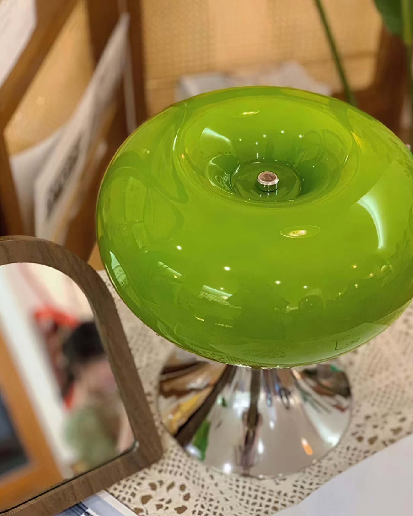 Glass Disc Table Lamp