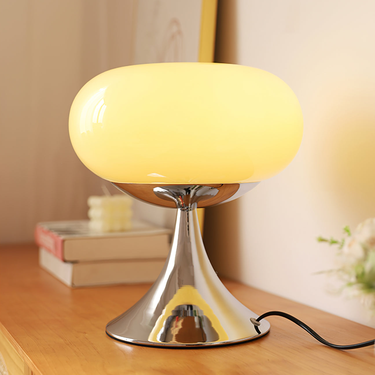 Glass Disc Table Lamp