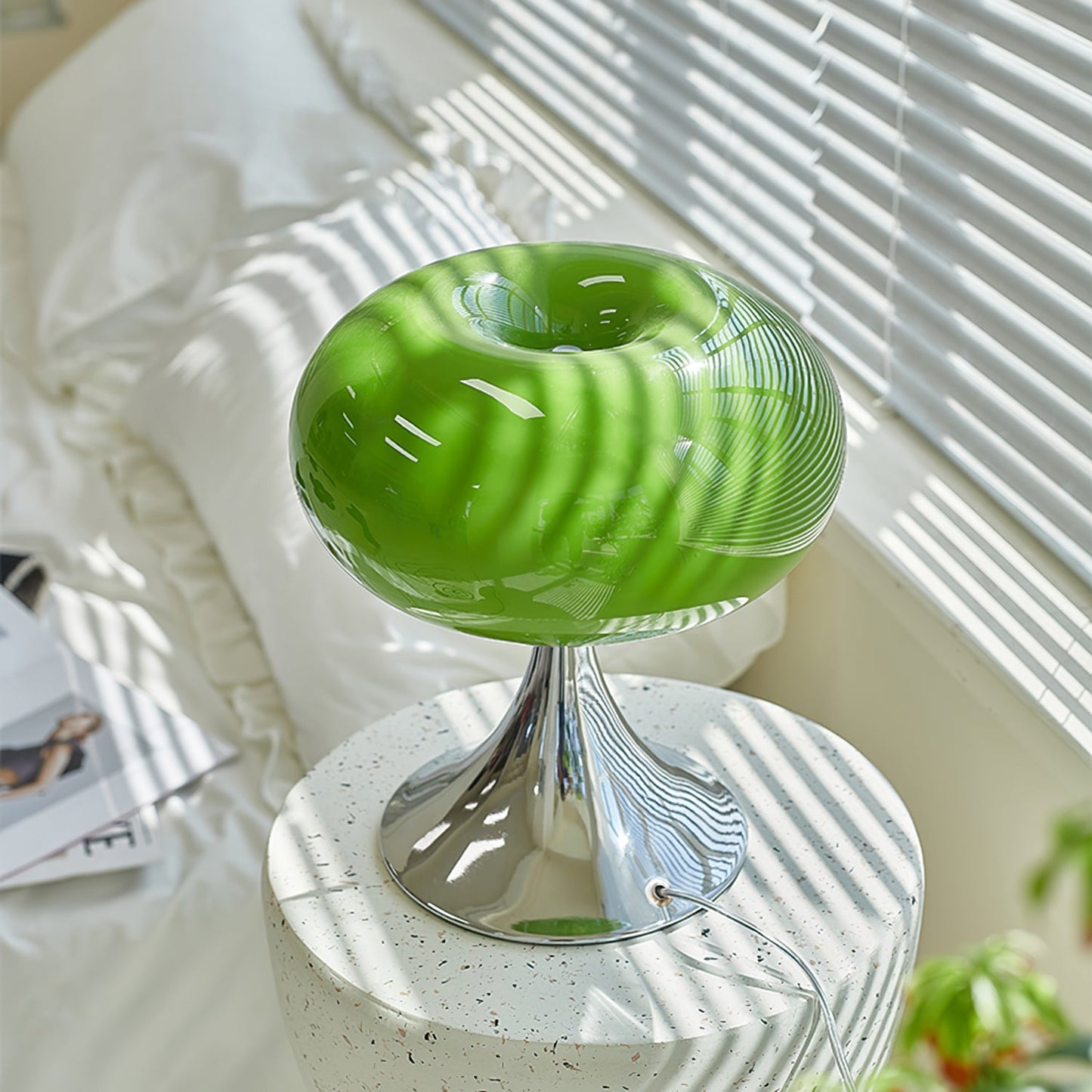 Glass Disc Table Lamp