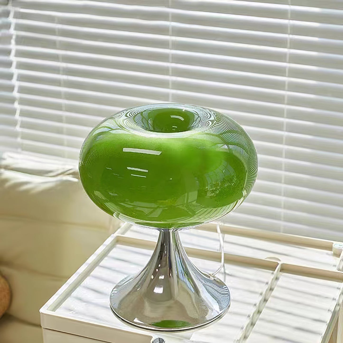 Glass Disc Table Lamp