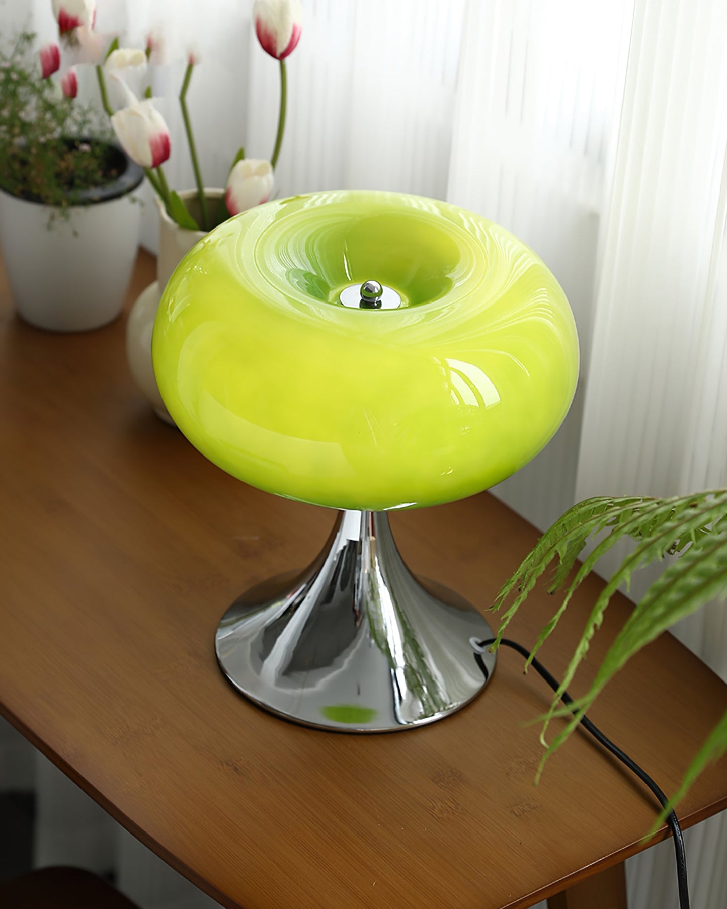 Glass Disc Table Lamp