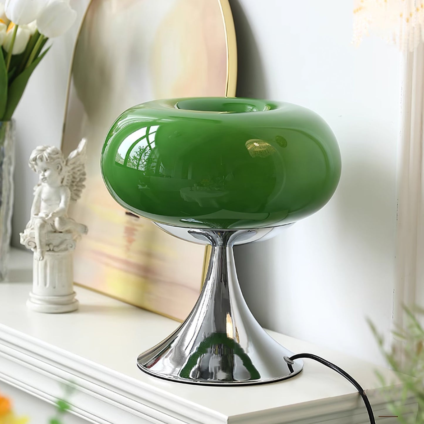 Glass Disc Table Lamp