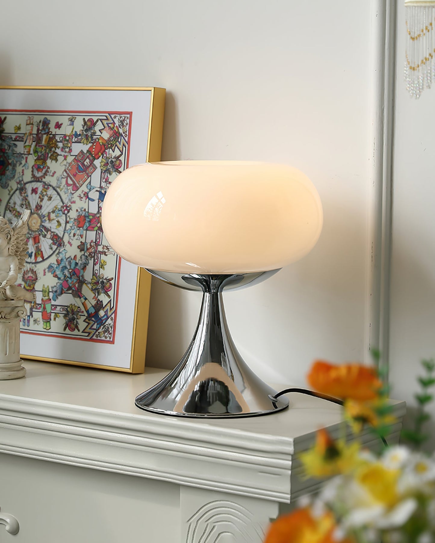 Glass Disc Table Lamp