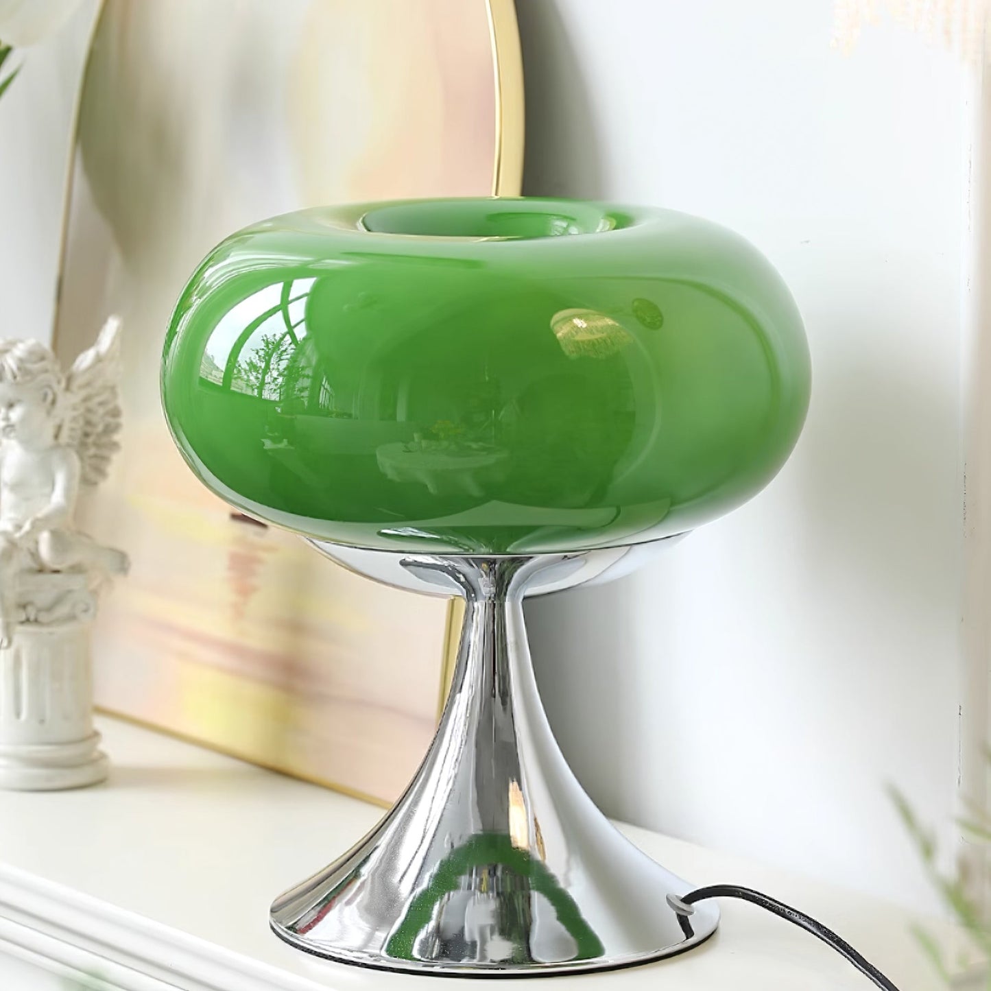 Glass Disc Table Lamp
