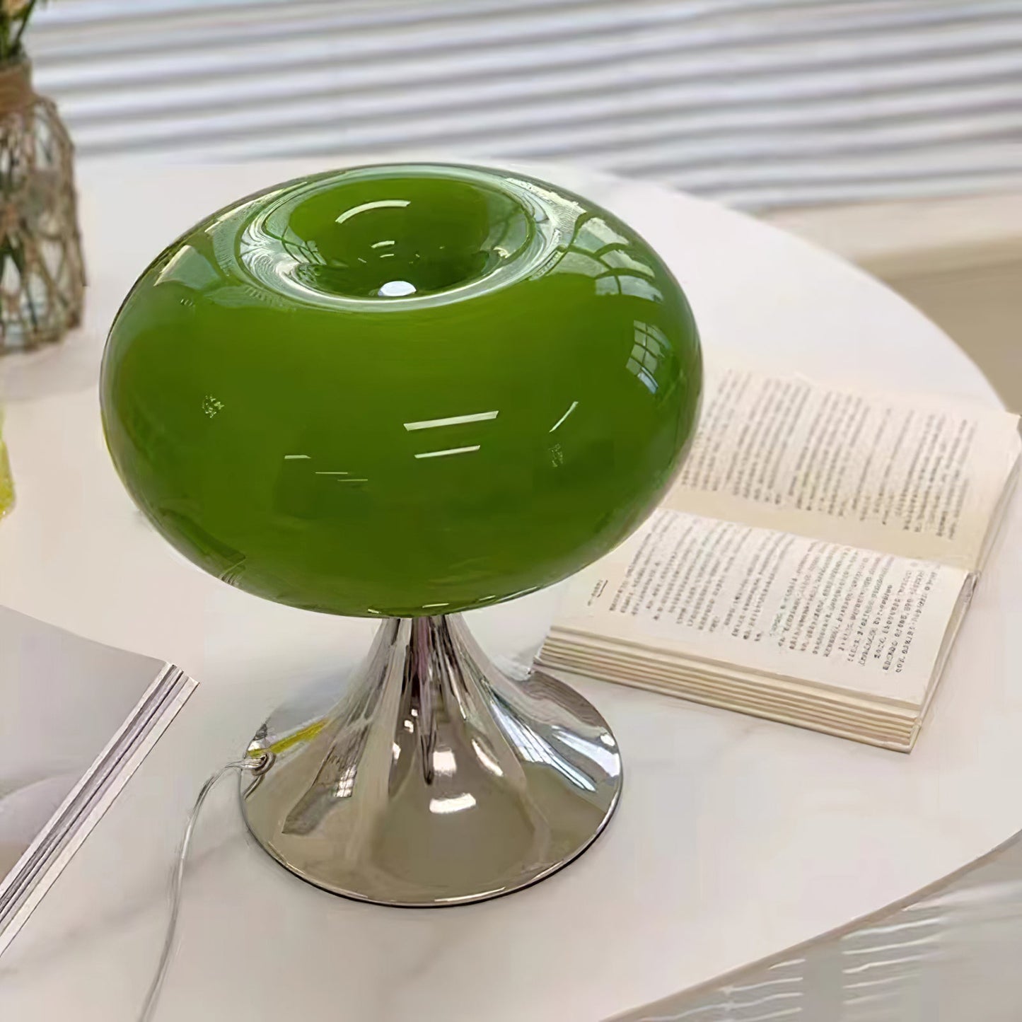 Glass Disc Table Lamp
