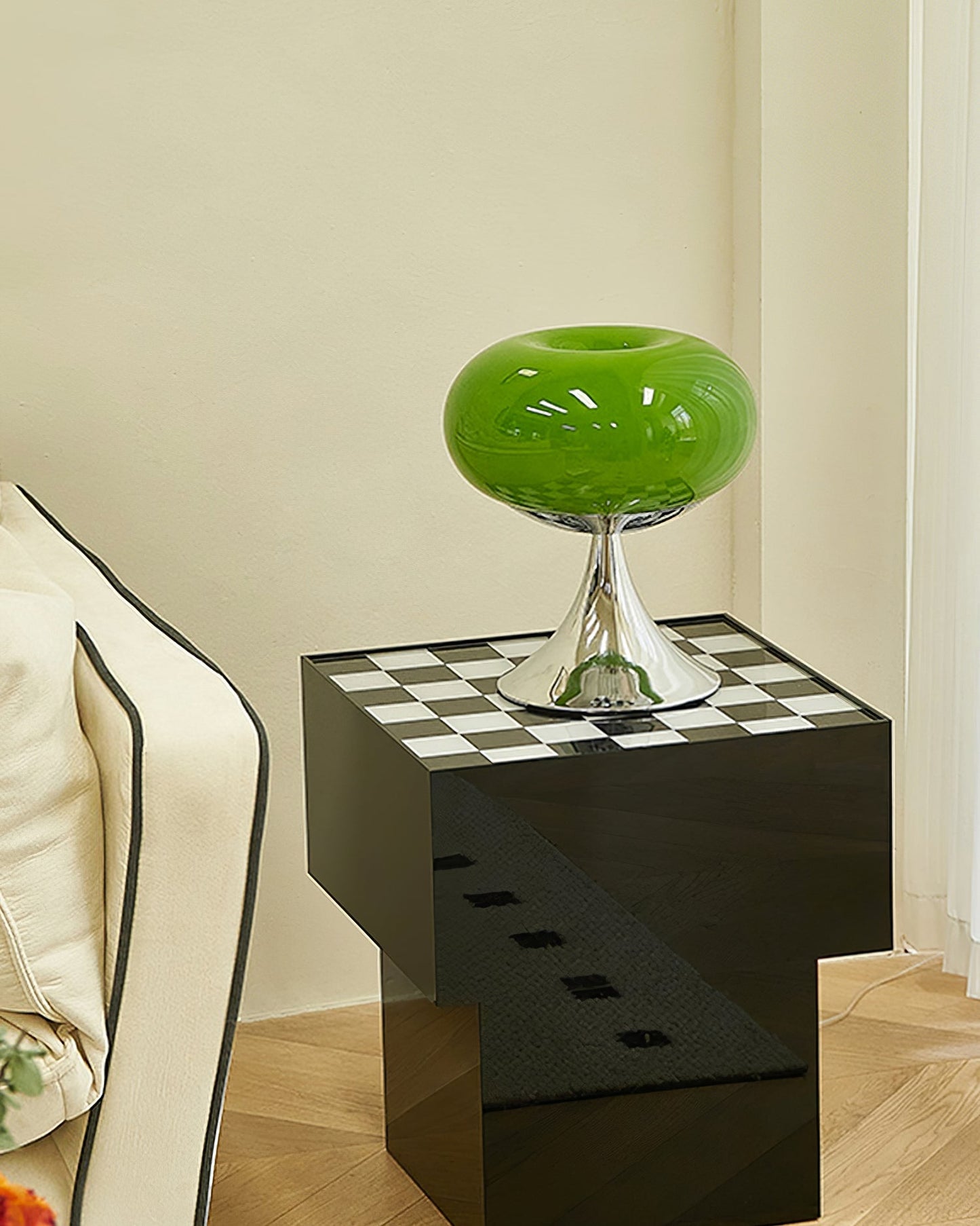 Glass Disc Table Lamp
