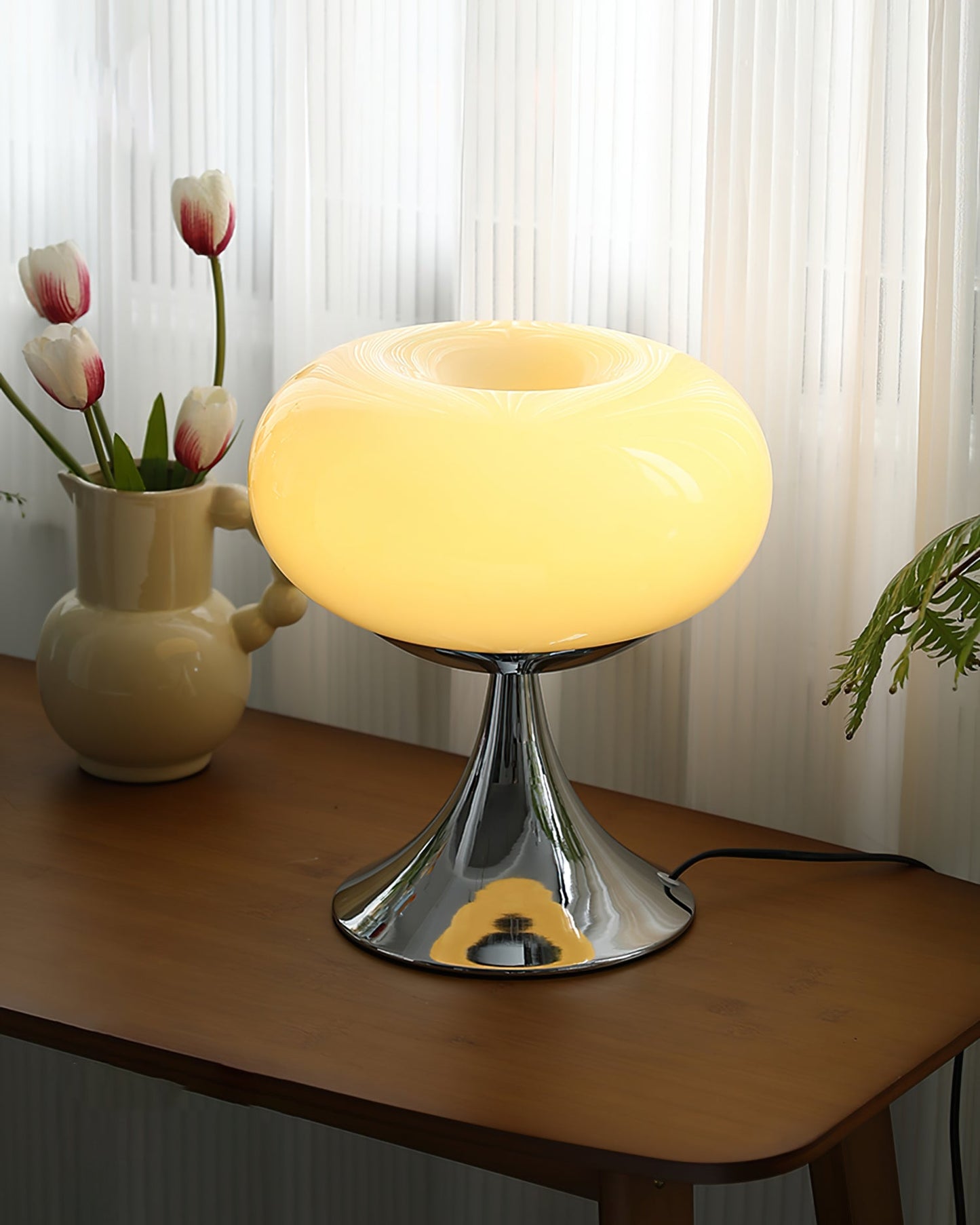 Glass Disc Table Lamp