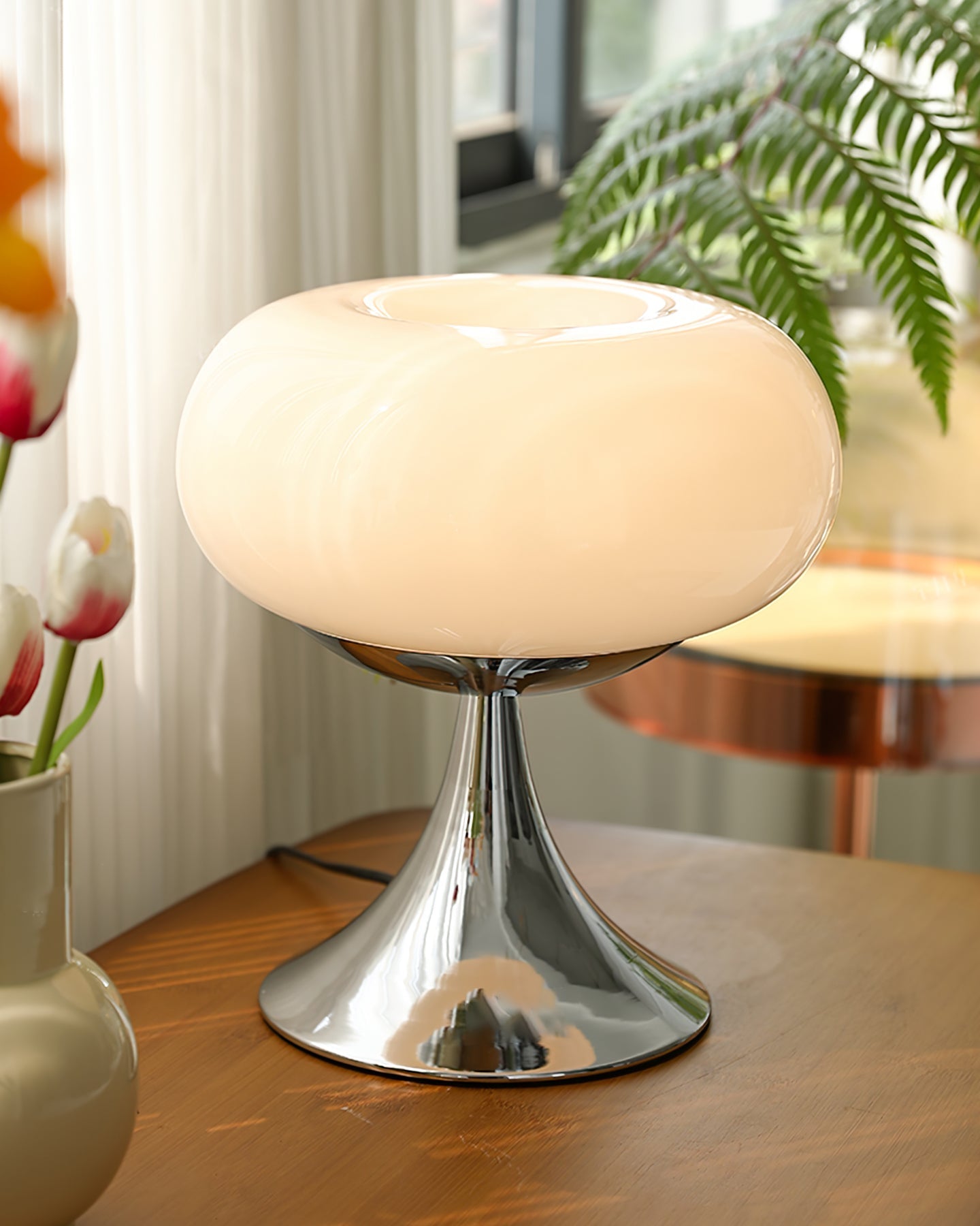 Glass Disc Table Lamp