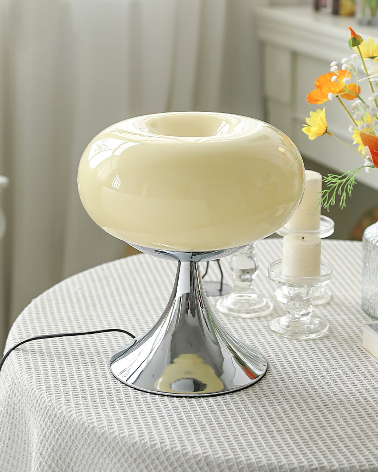 Glass Disc Table Lamp