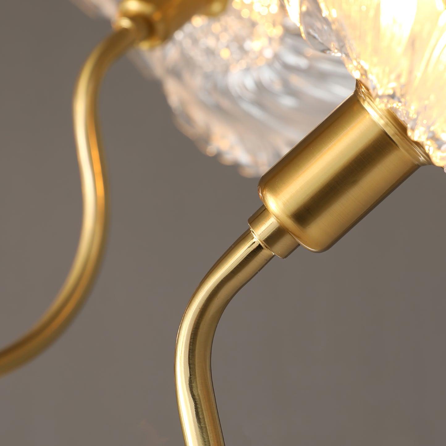 Nara Frosted Glass Lotus Leaf Chandelier