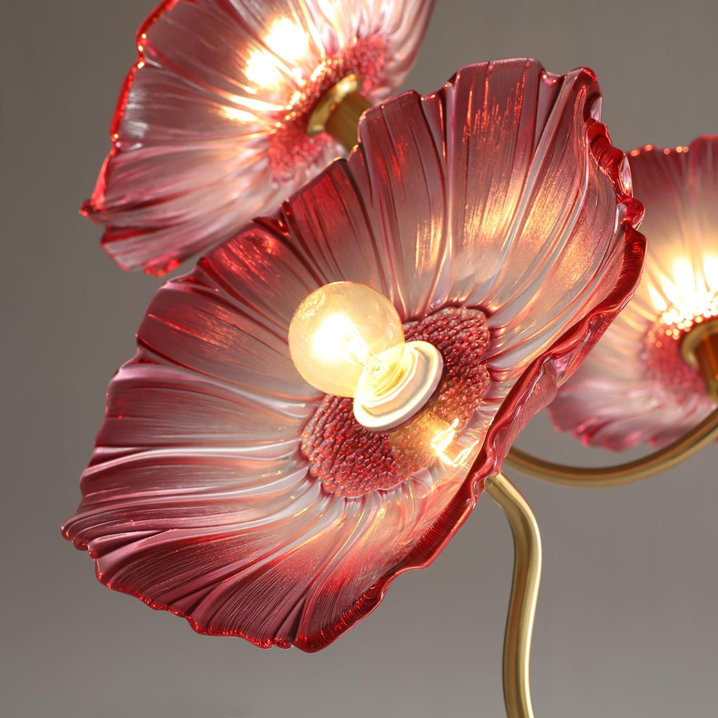 Nara Frosted Glass Lotus Leaf Chandelier
