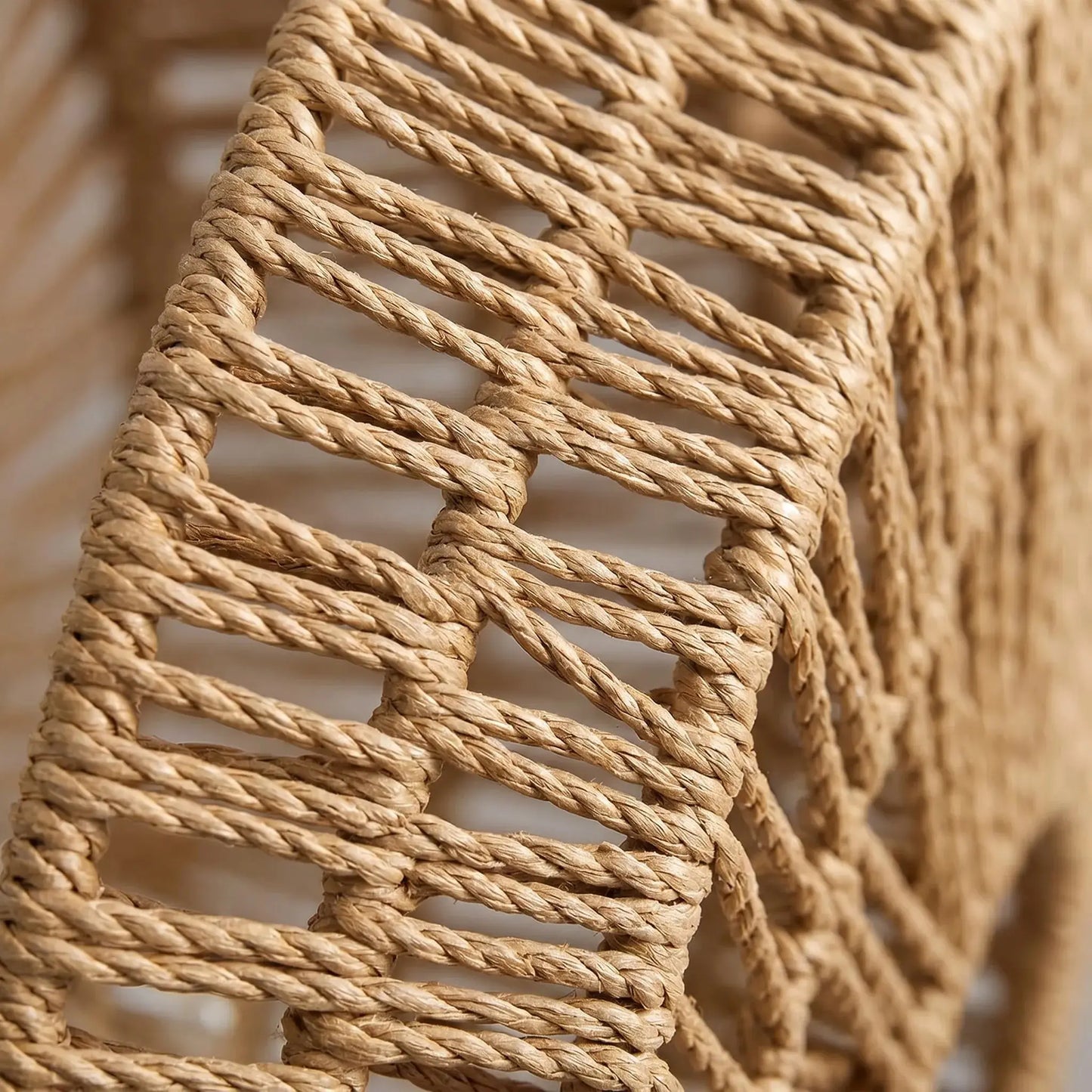 Paper Rattan Woven Ceiling Light — Rustic Flush Mount Ceiling Lamp with Open-Weave Shade — Hallway Ceiling Light, Living Room Ceiling Light — Entryway and Bedroom Pendant Fixture Erbstuk