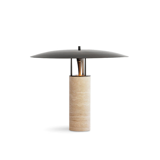 Travertine Disc Table Lamp