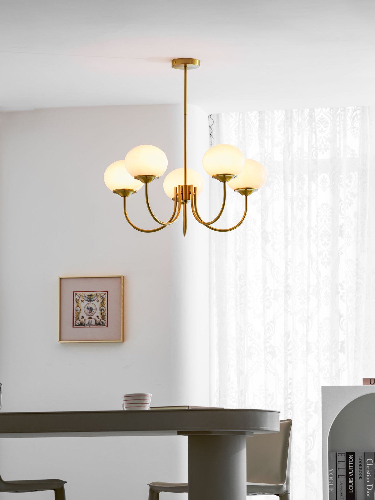 Bergen Glass Globe Cluster Chandelier