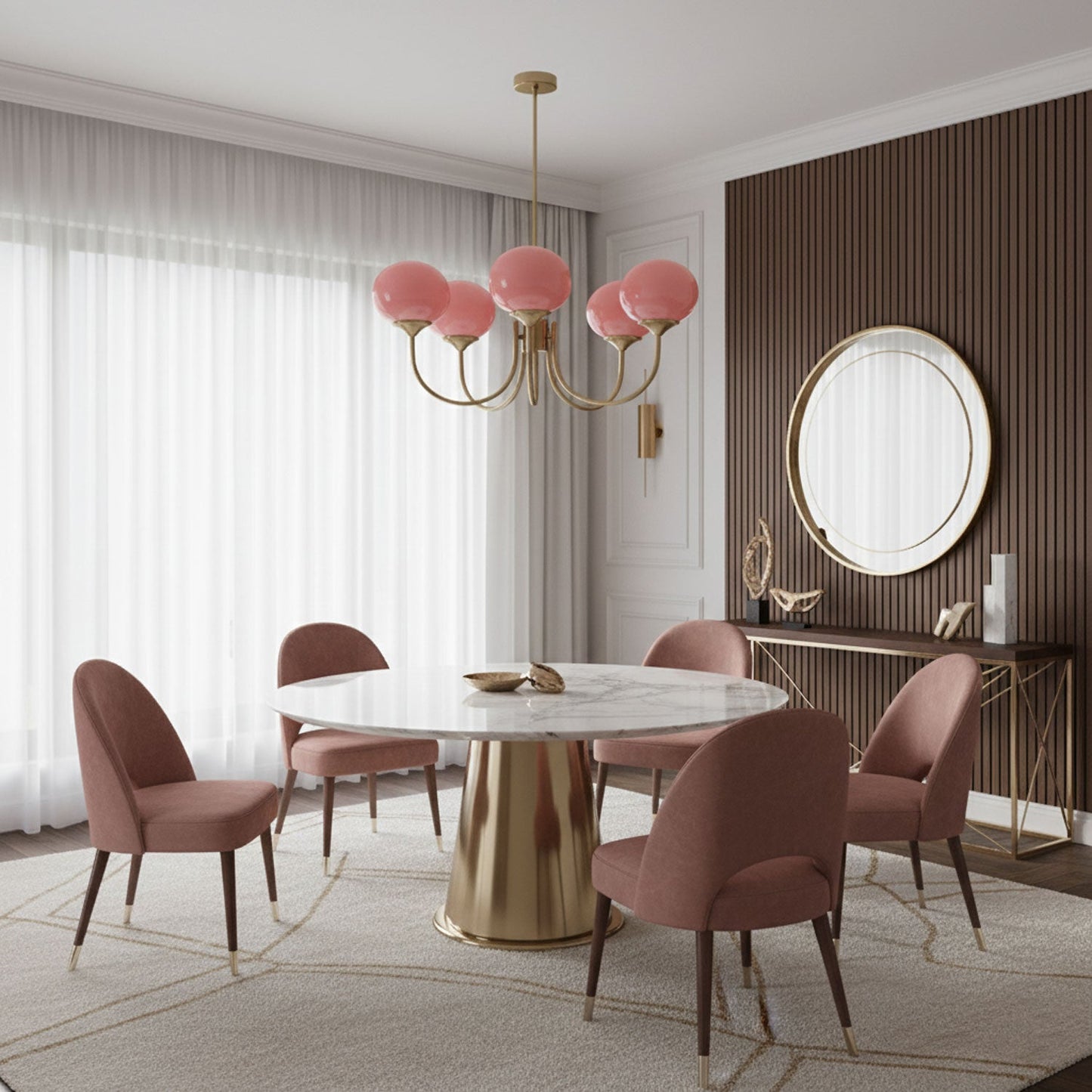 Bergen Glass Globe Cluster Chandelier