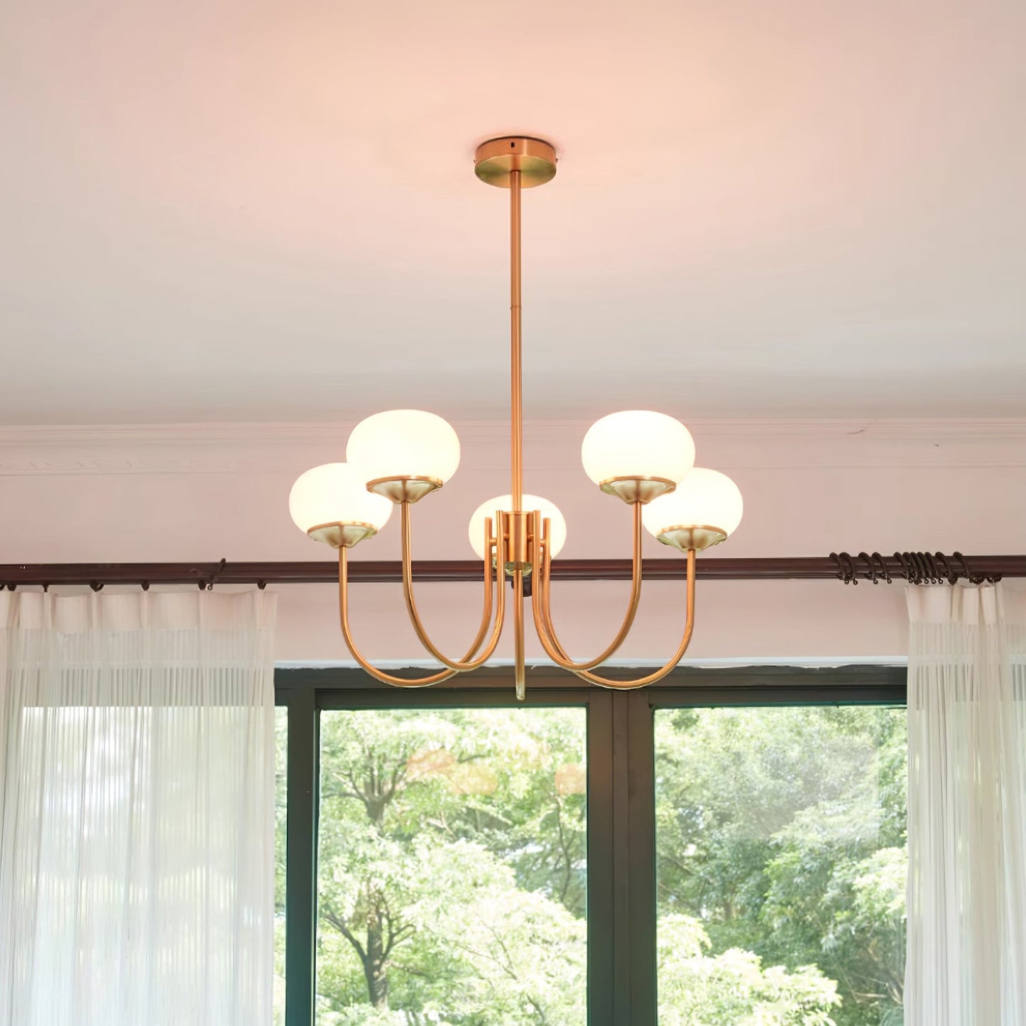 Bergen Glass Globe Cluster Chandelier