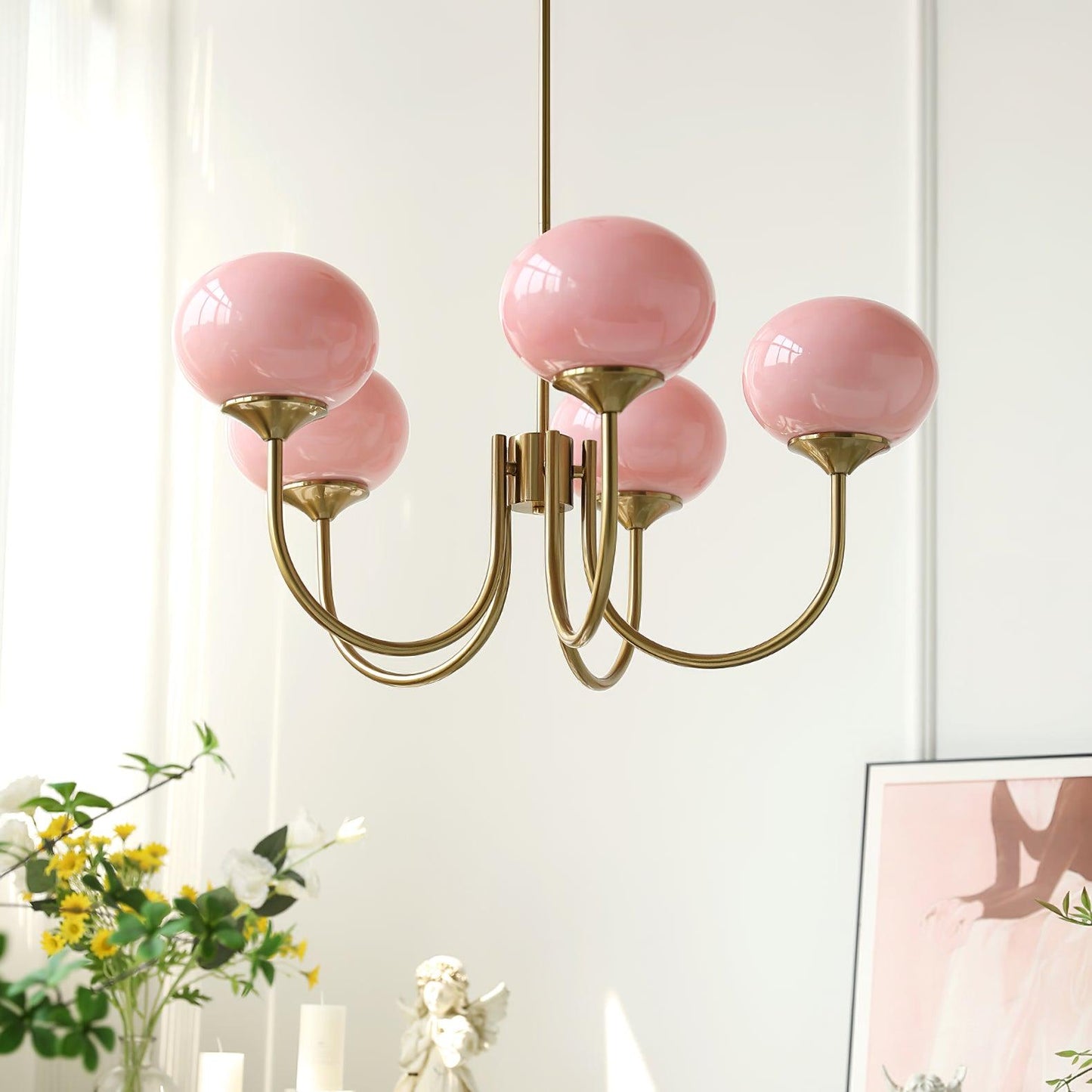 Bergen Glass Globe Cluster Chandelier