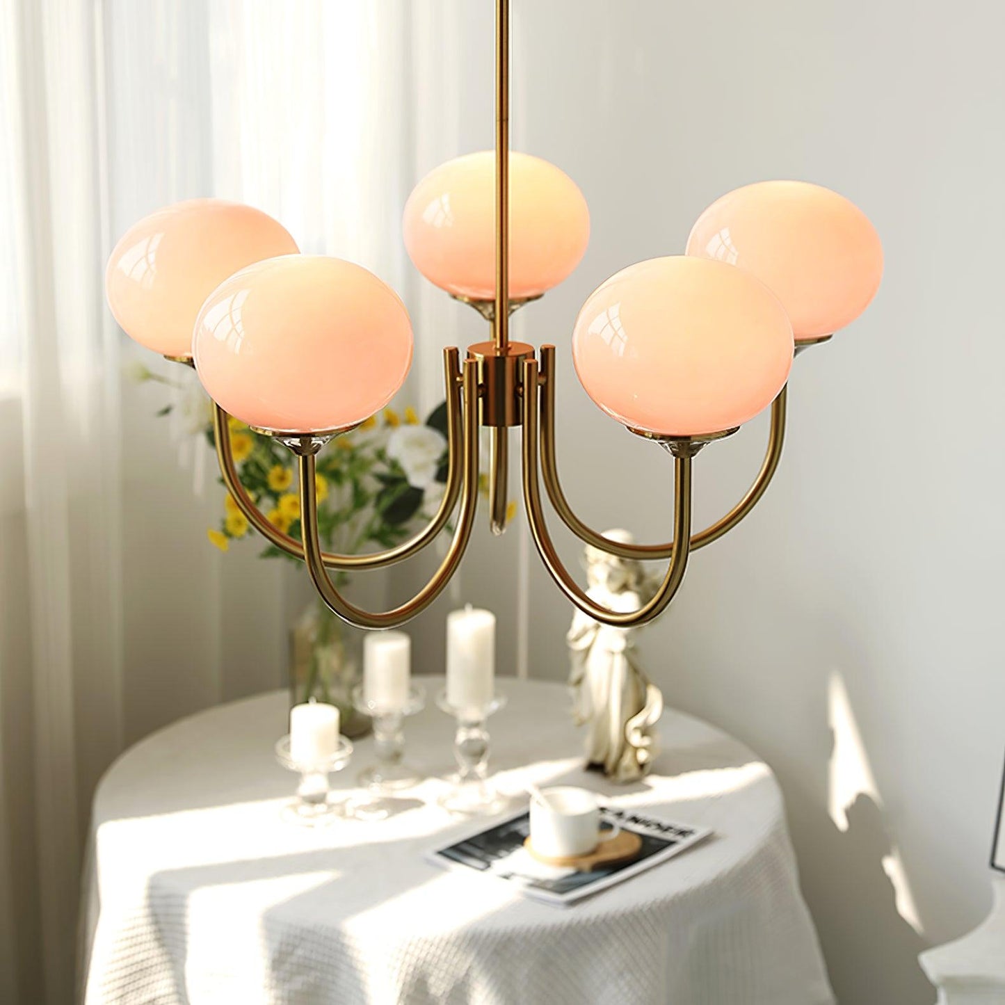 Bergen Glass Globe Cluster Chandelier
