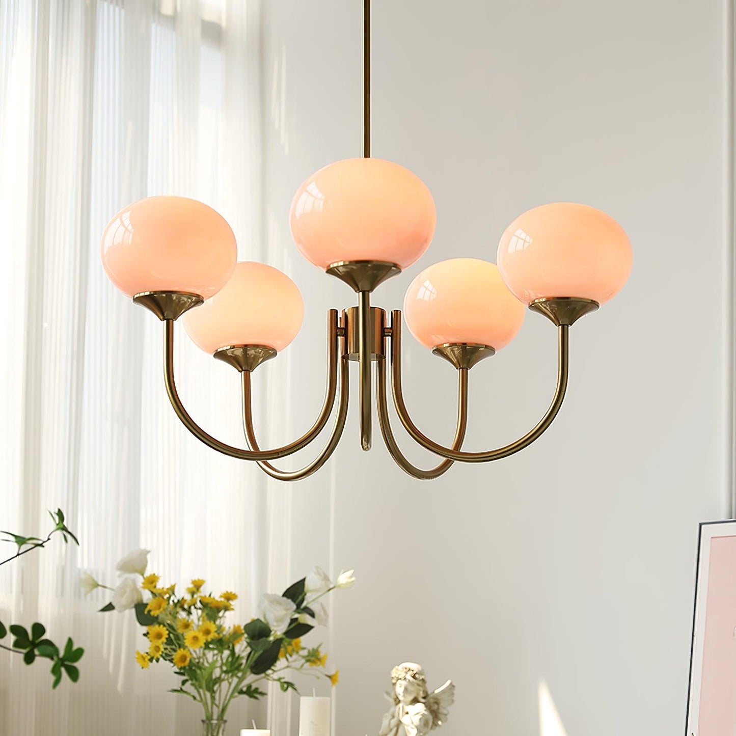 Bergen Glass Globe Cluster Chandelier