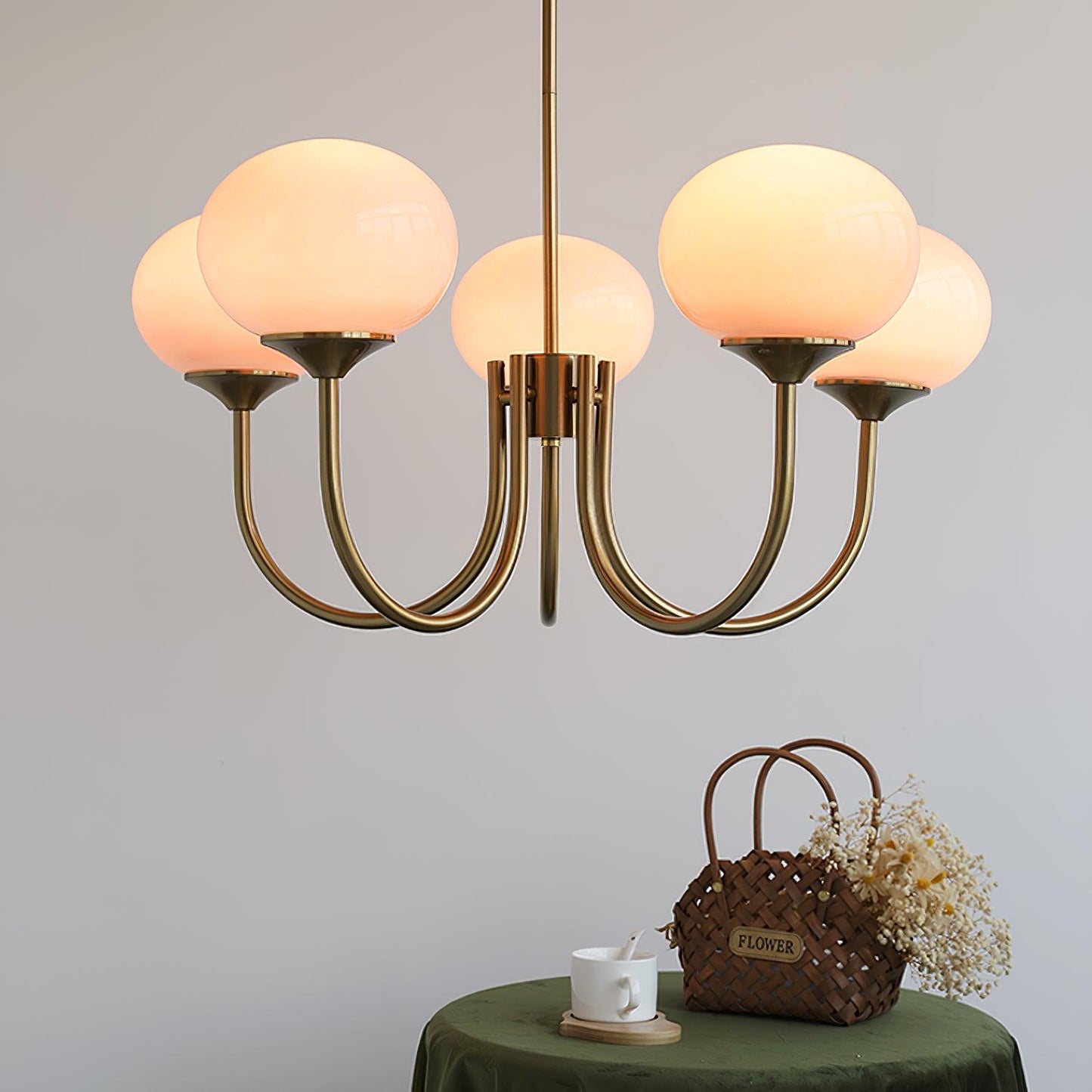 Bergen Glass Globe Cluster Chandelier