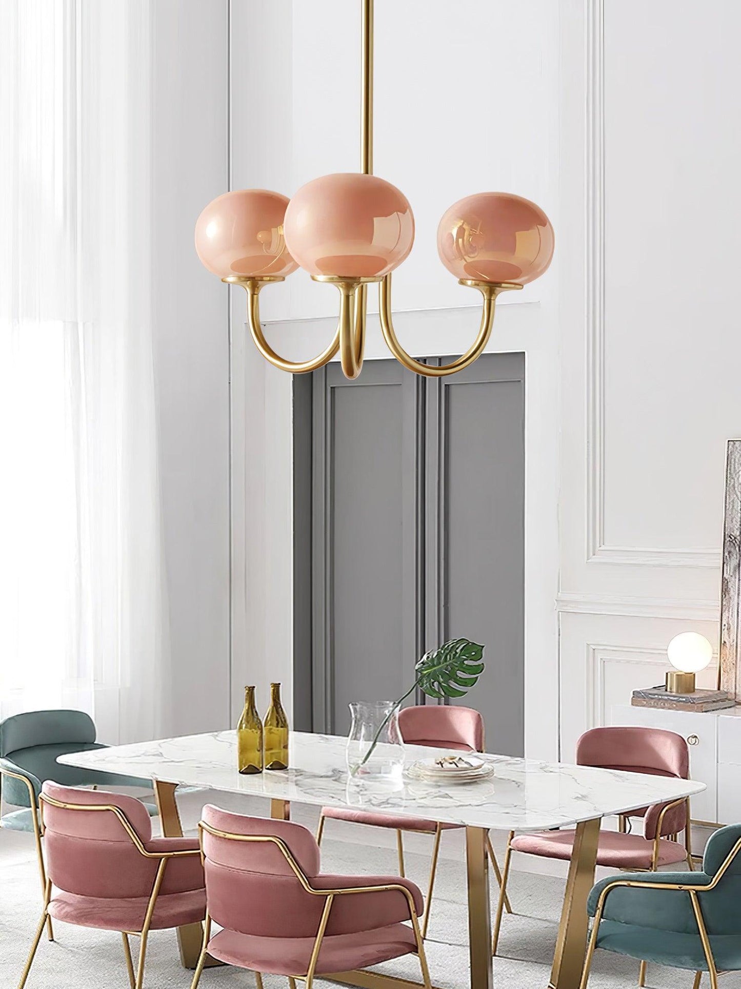 Bergen Glass Globe Cluster Chandelier
