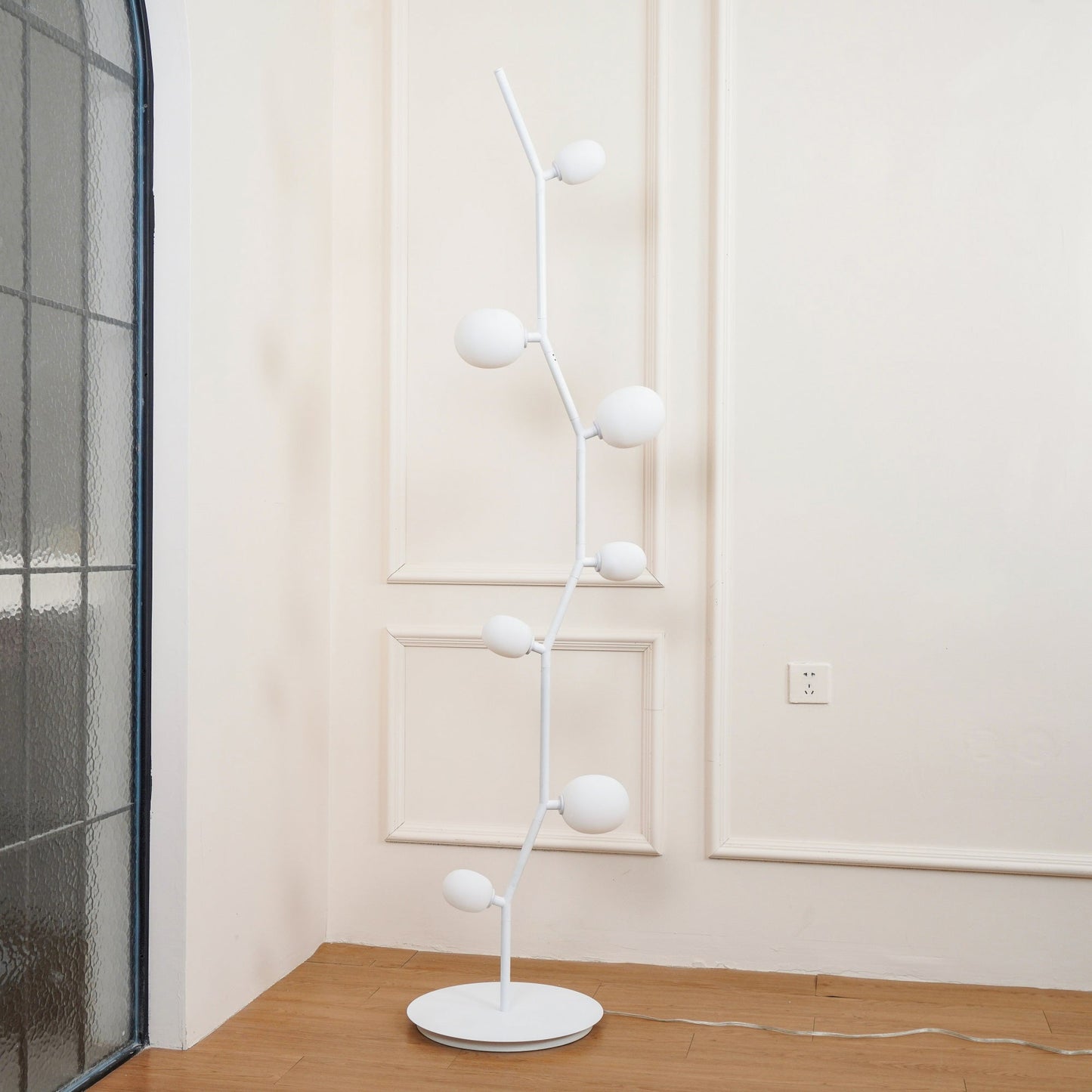 Seven Light Glass Globe Floor Lamp