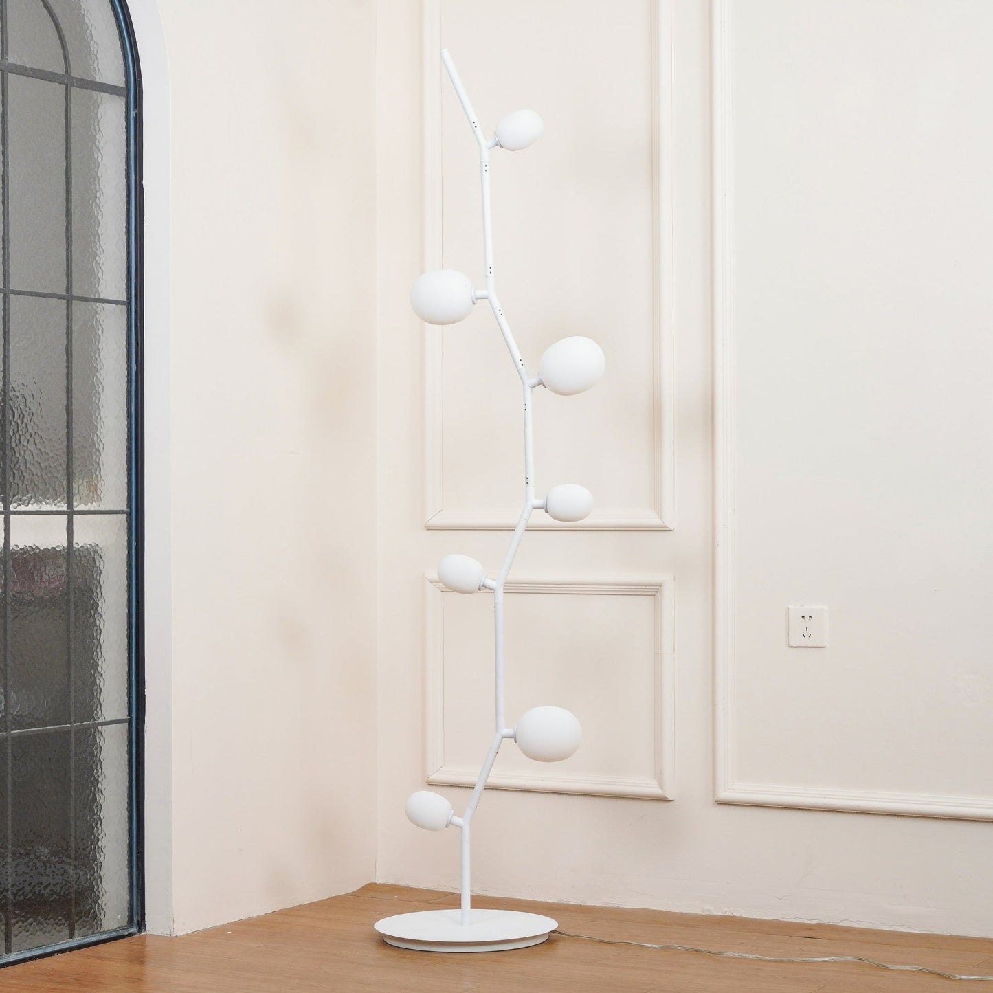 Seven Light Glass Globe Floor Lamp