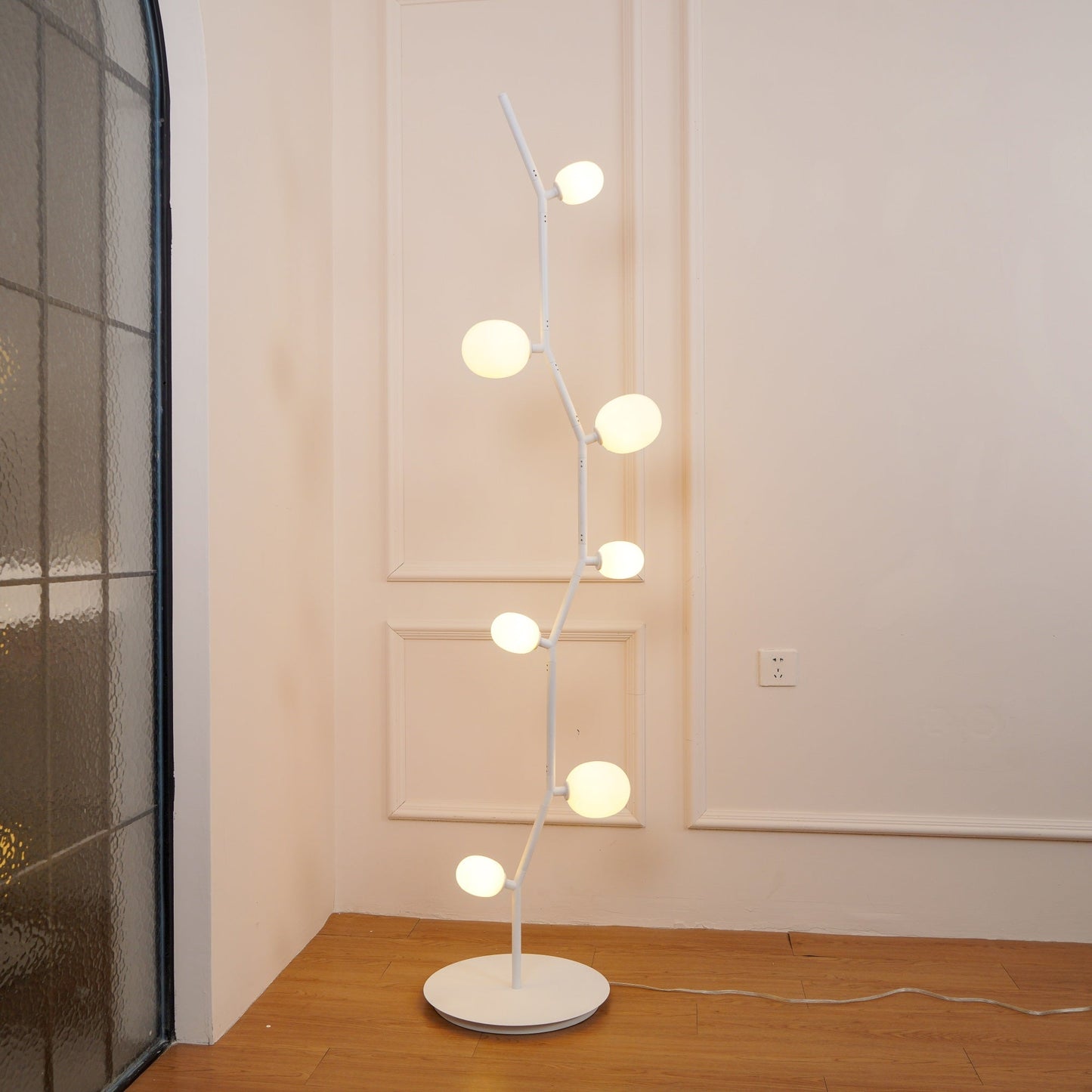 Seven Light Glass Globe Floor Lamp