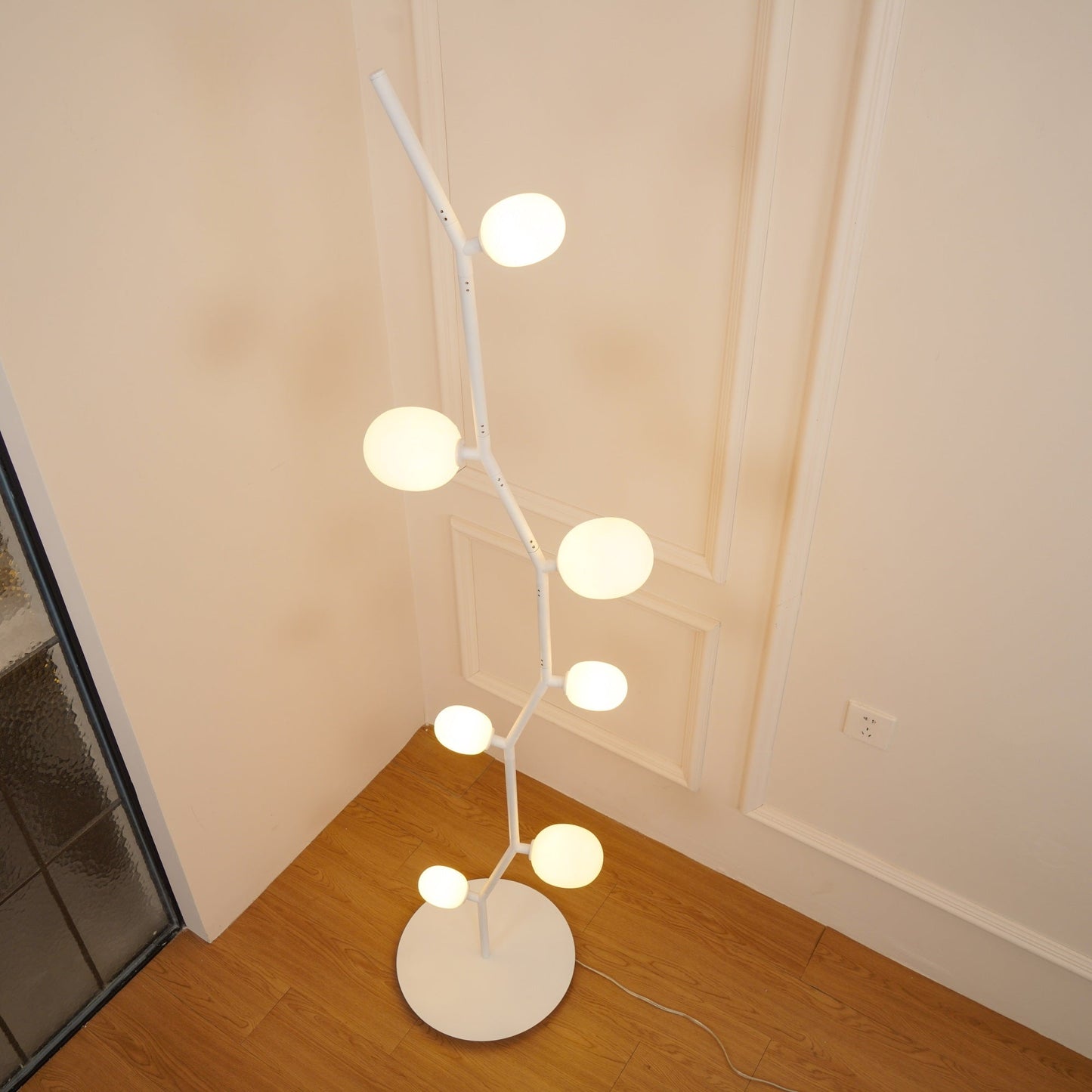 Seven Light Glass Globe Floor Lamp