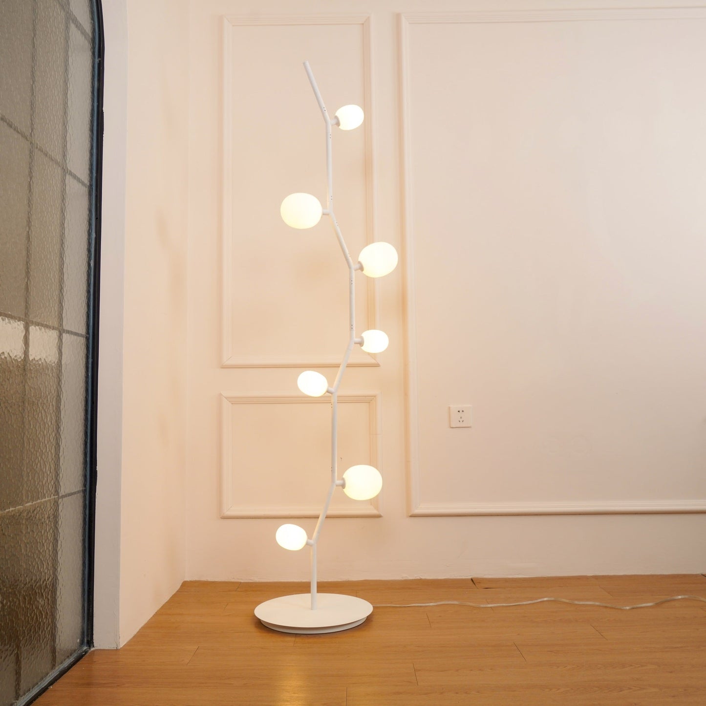 Seven Light Glass Globe Floor Lamp