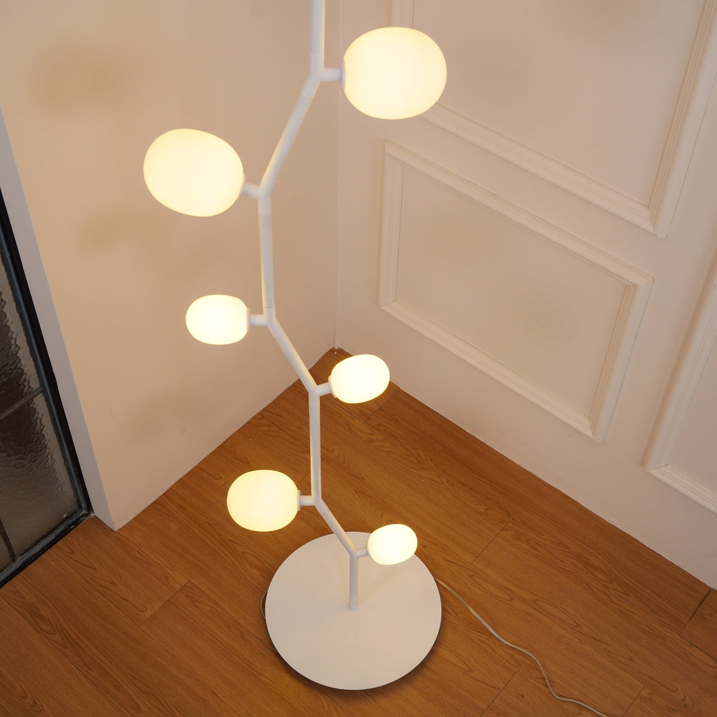 Seven Light Glass Globe Floor Lamp
