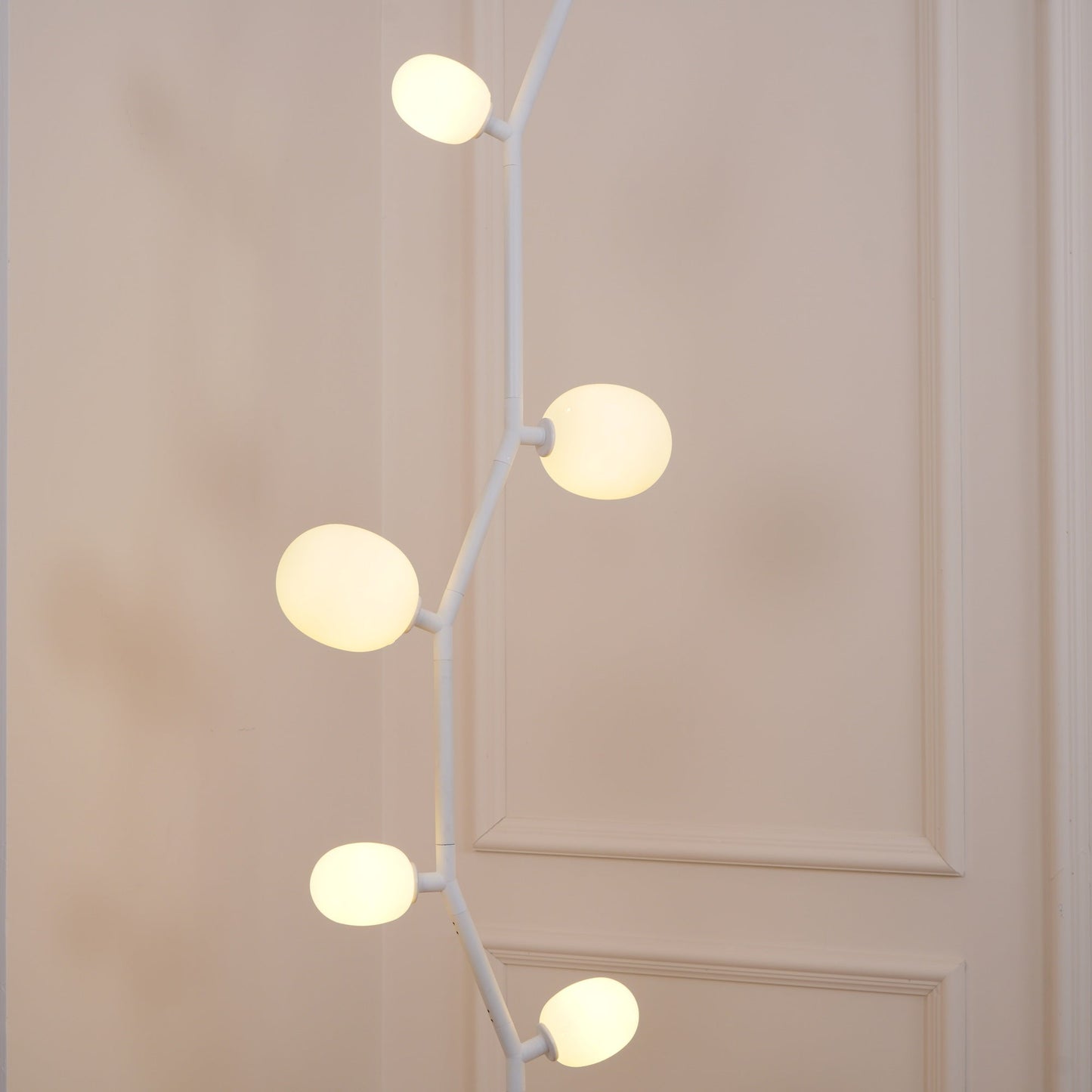 Seven Light Glass Globe Floor Lamp