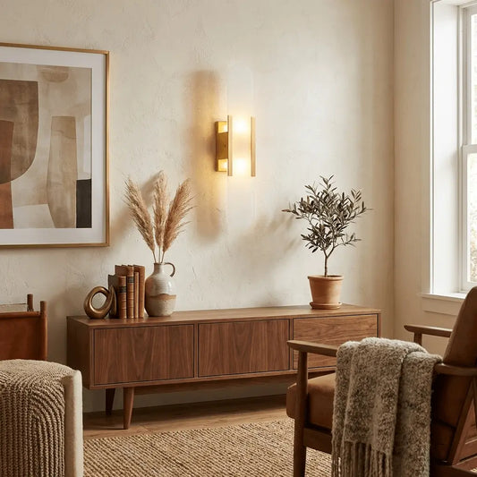 D. Oblong Alabaster Wall Sconce Erbstuk